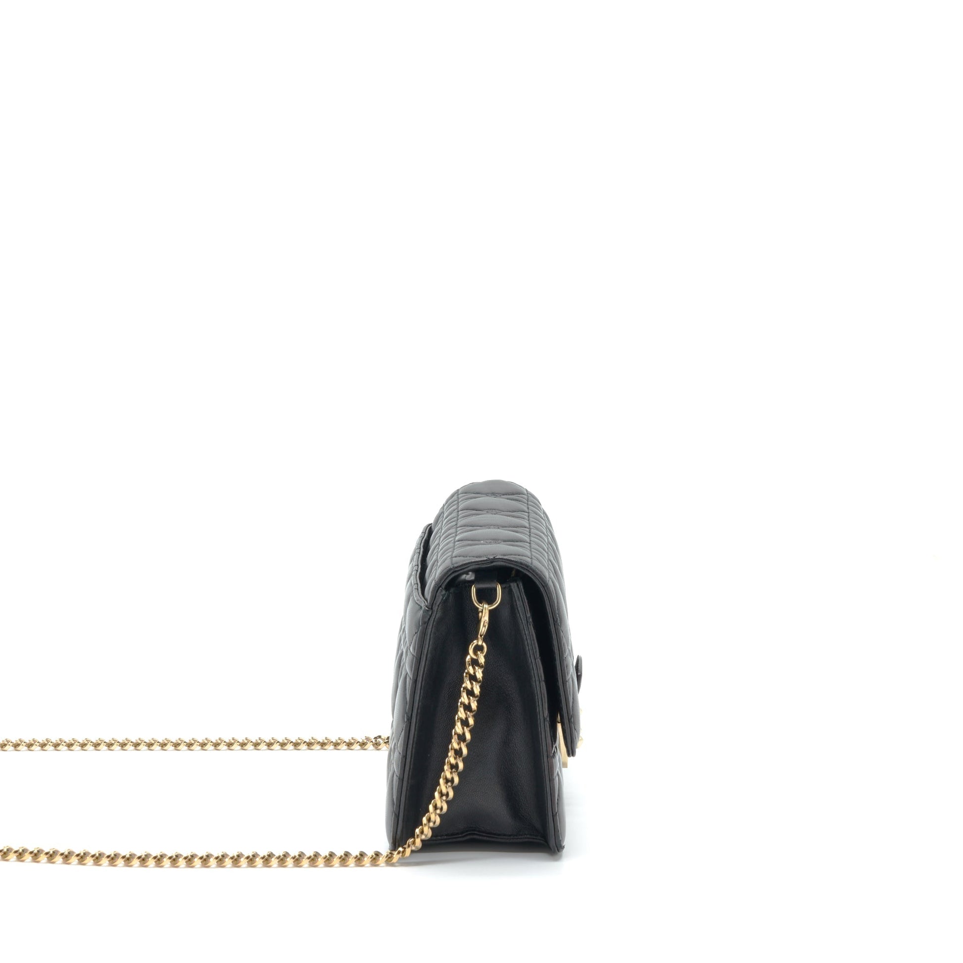Dior Miss Dior Mini Crossbody Chain Purse Lambskin Black