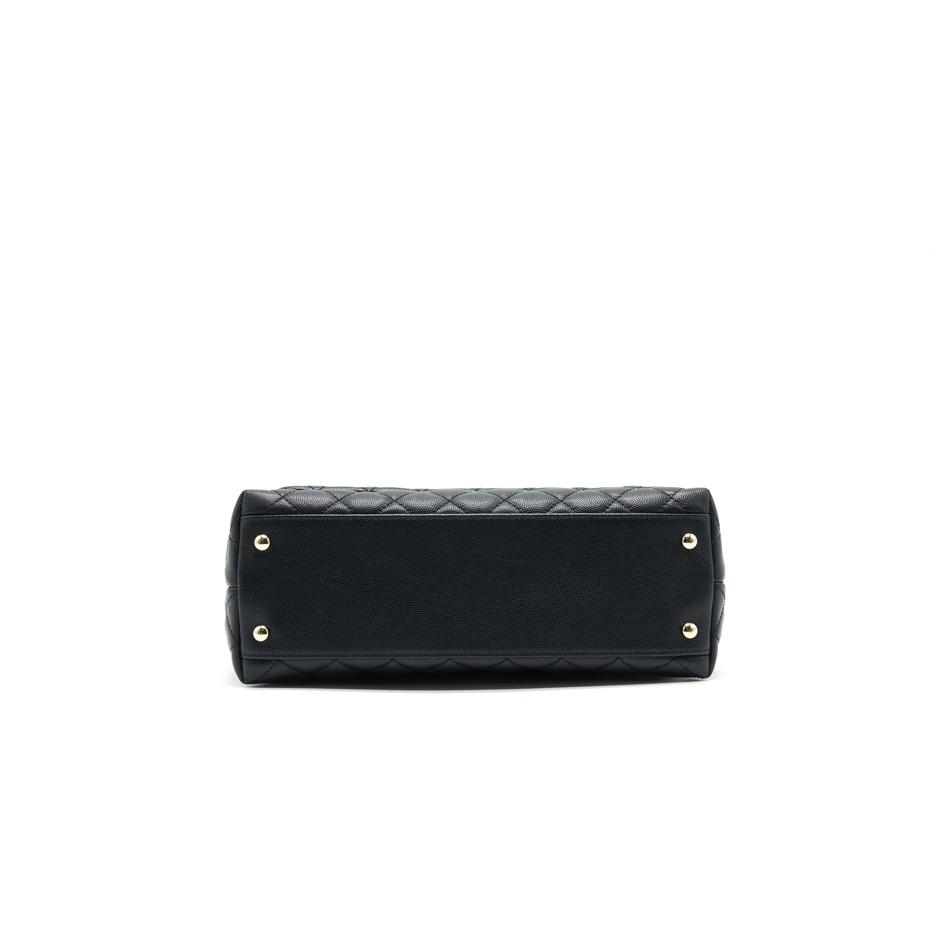 Chanel Small Coco Handle Flap Bag Caviar Black L