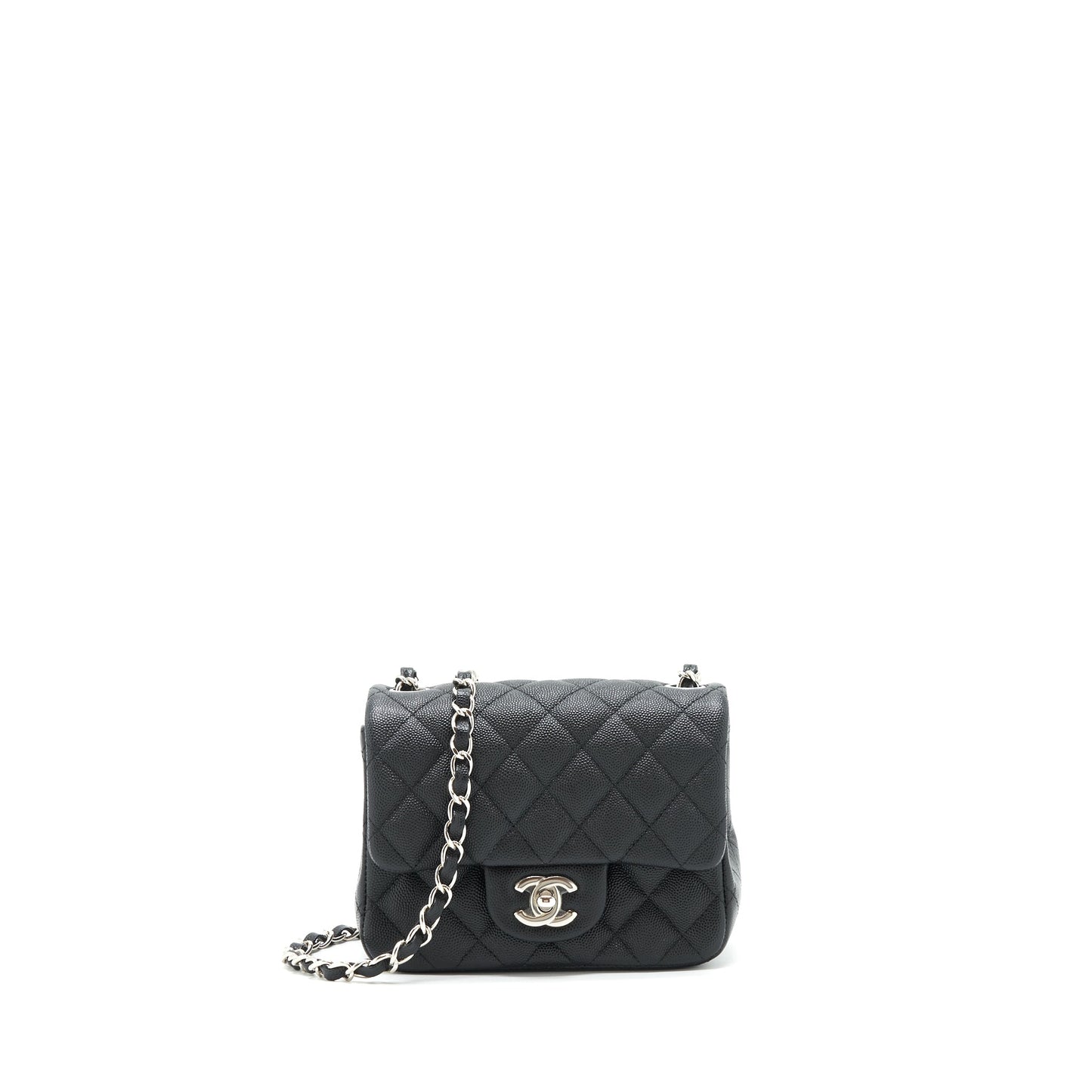 Chanel Mini square flap bag Caviar black