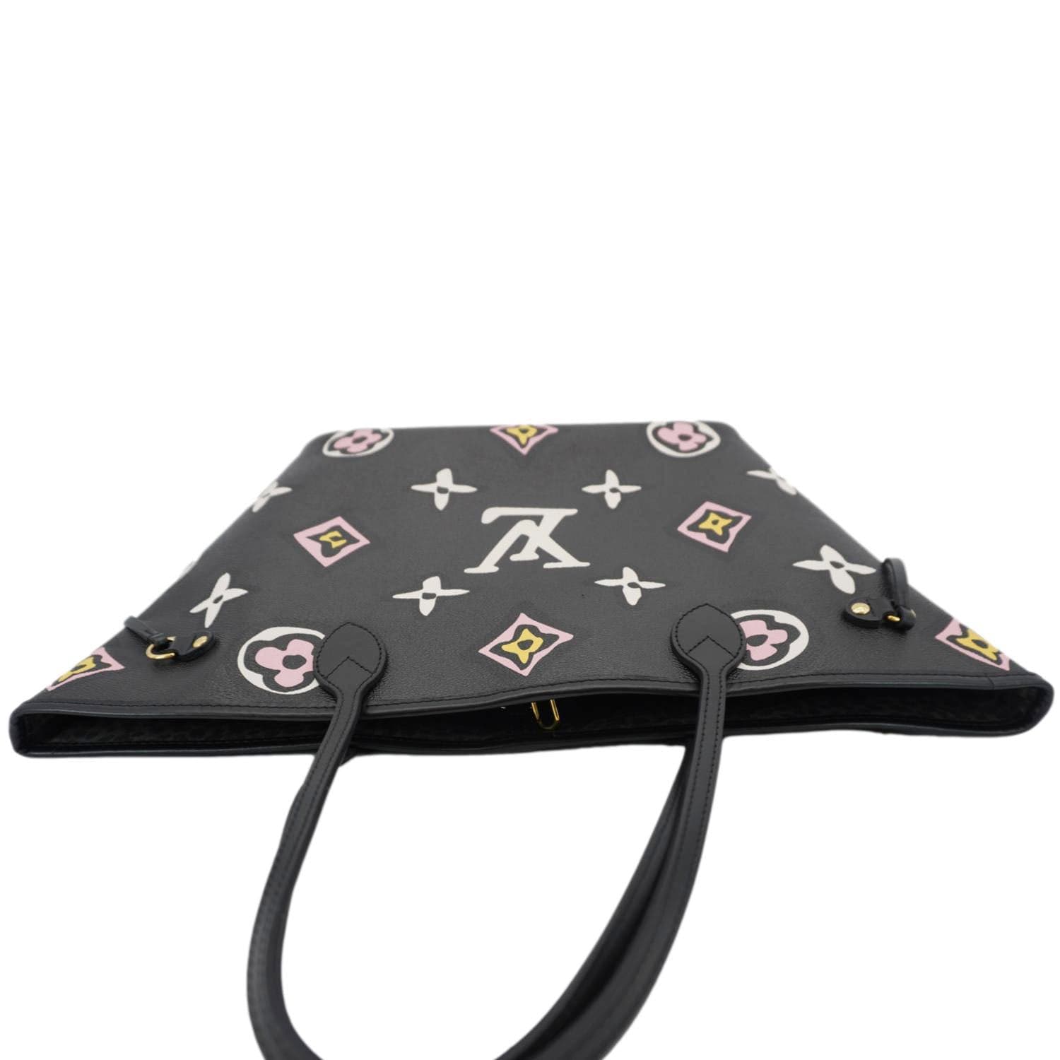 LOUIS VUITTON Neverfull MM Wild At Heart Monogram Empriente Tote Bag Black