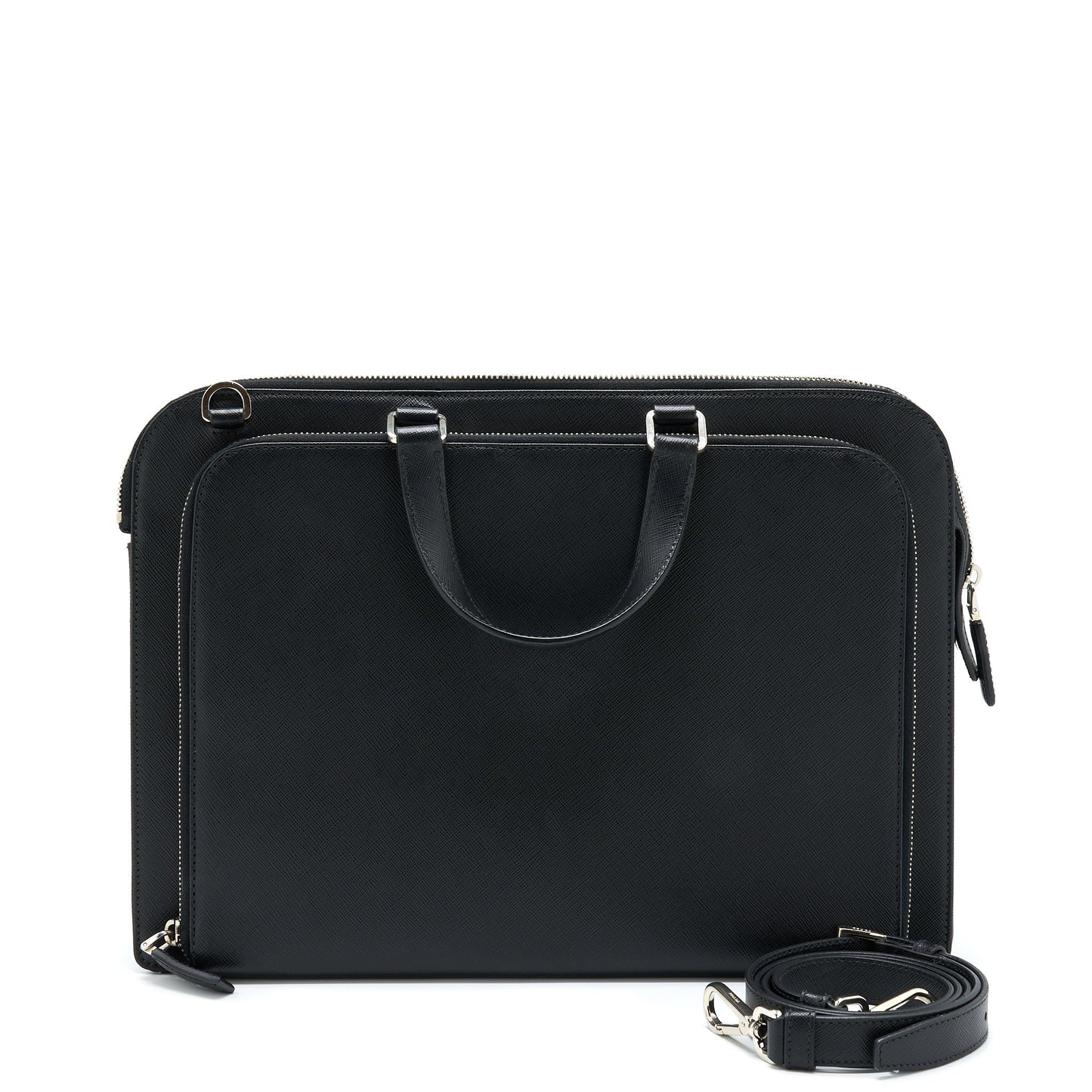 Prada Saffiano Briefcase Black SHW