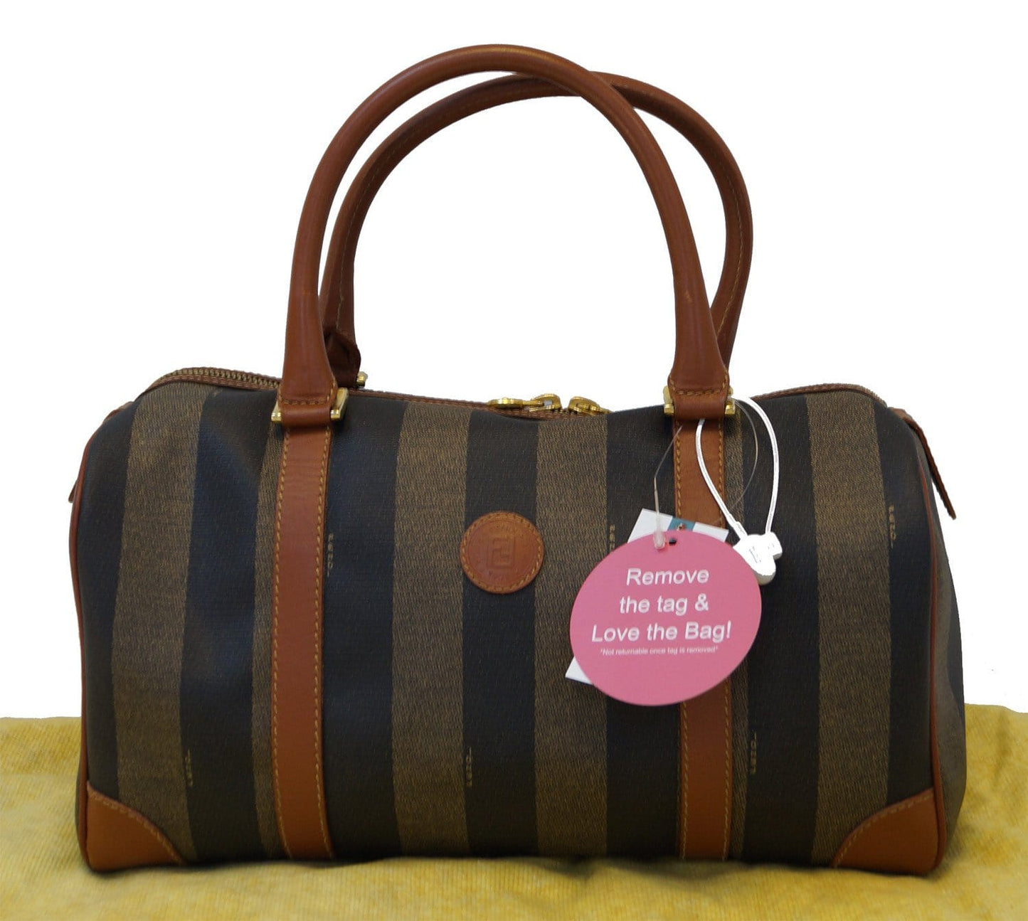 FENDI Bag - Fendi Brown Leather Satchel Handbag