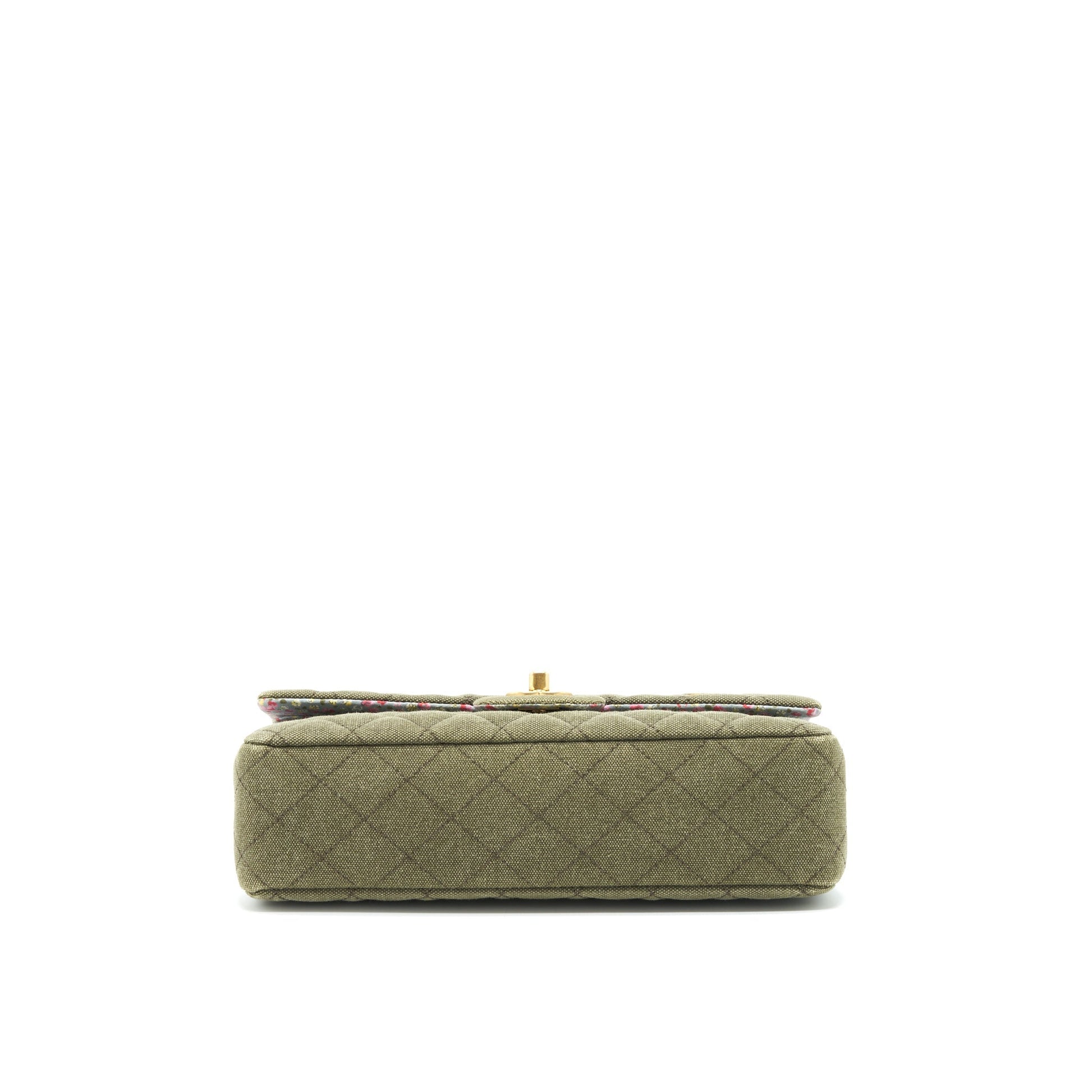 Chanel Cuba Charms classic double flap Bag canvas Green