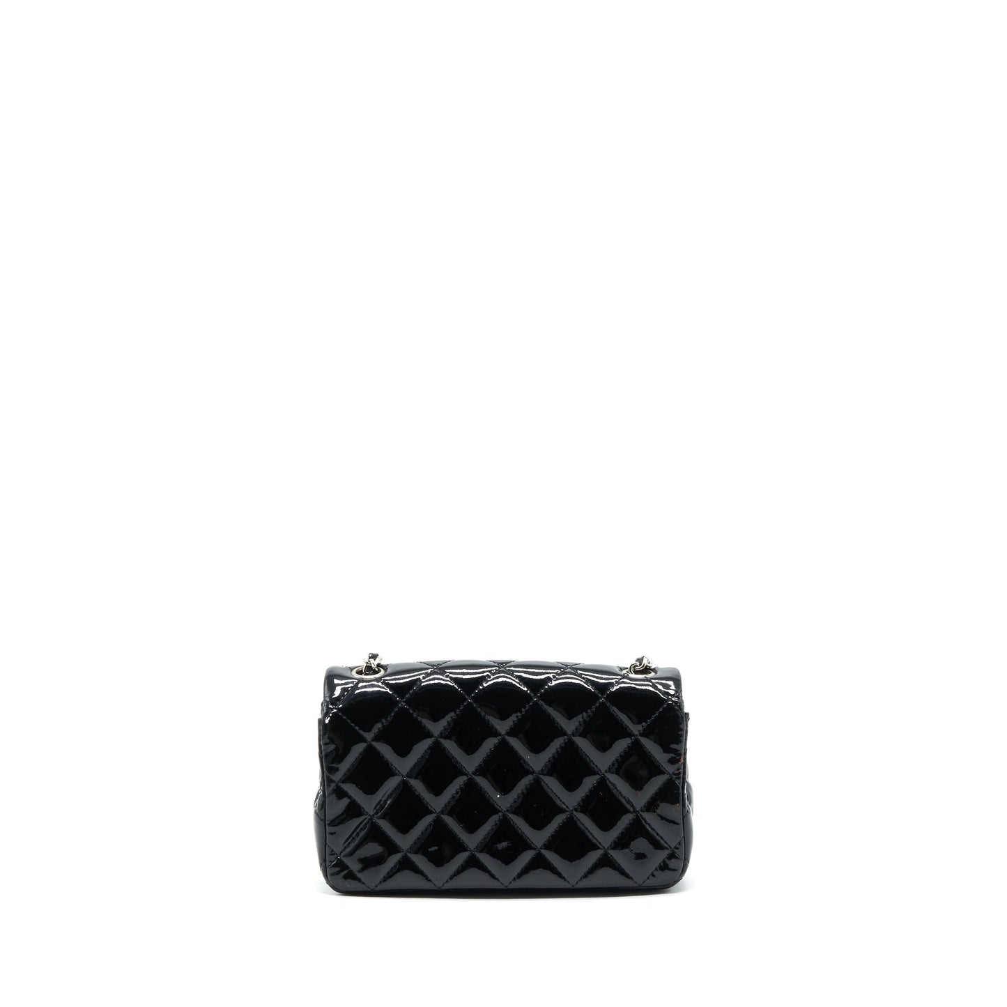 Chanel super mini Rectangular flap Bag Patent black
