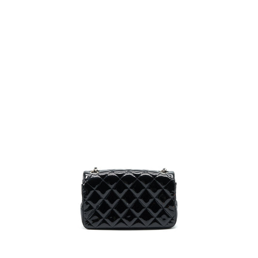 Chanel super mini Rectangular flap Bag Patent black