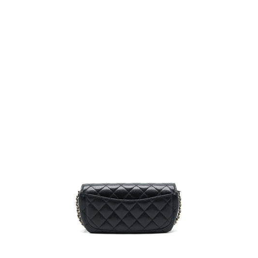 Chanel mini Glass case bag caviar black L