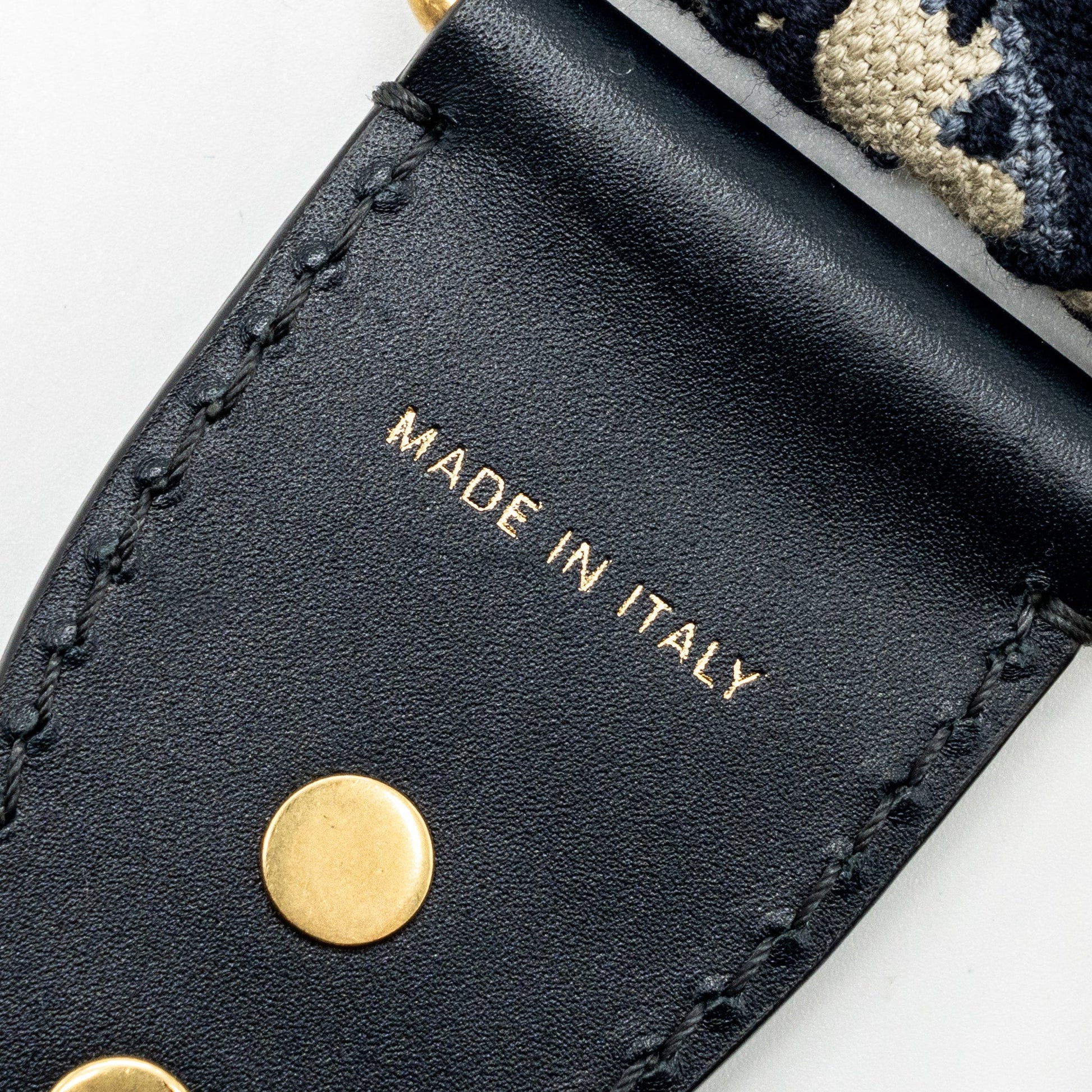 Dior Wide Shoulder Strap Blue Dior Oblique Jacquard