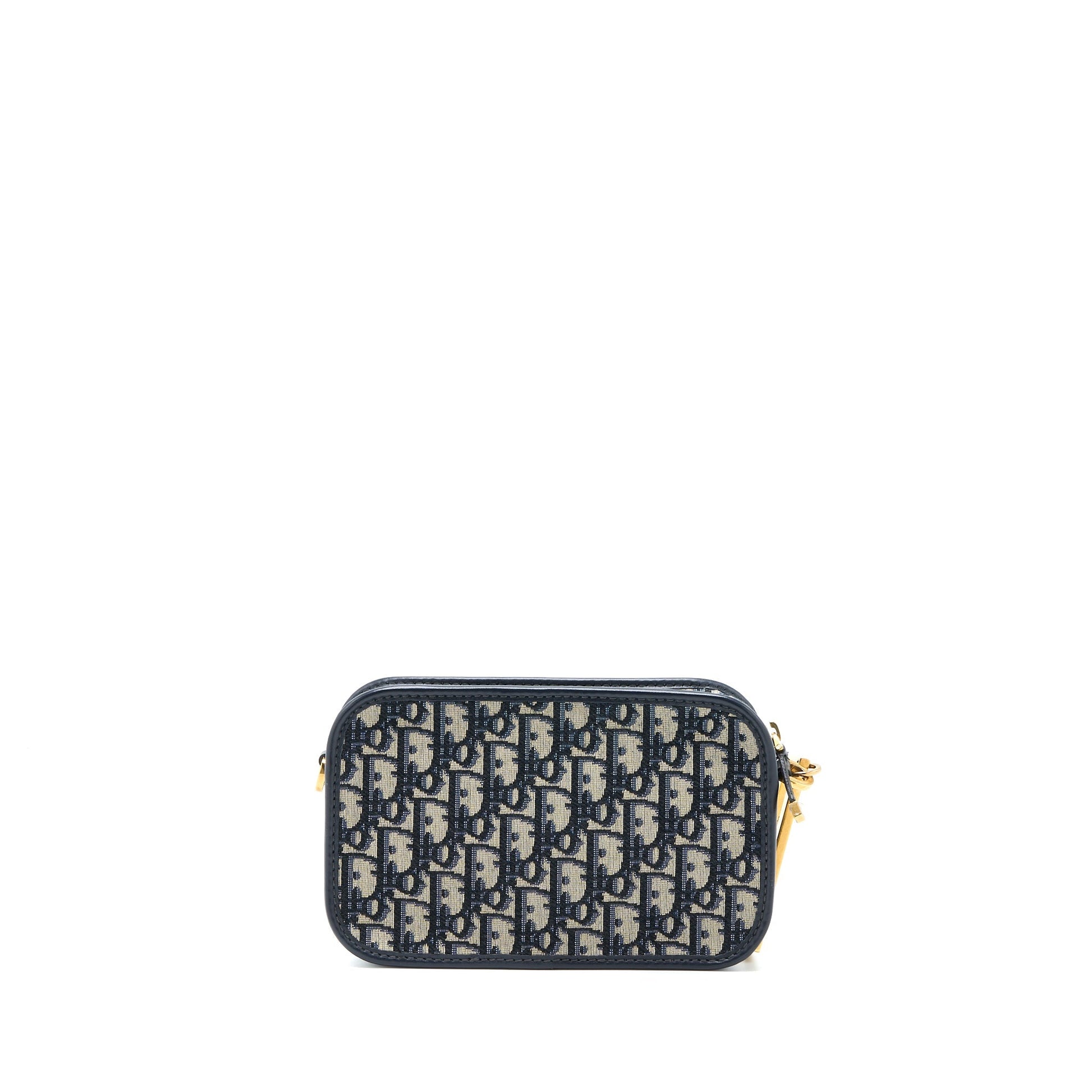 Dior Diorquake Pouch Blue Oblique Canvas With An Extra Strap
