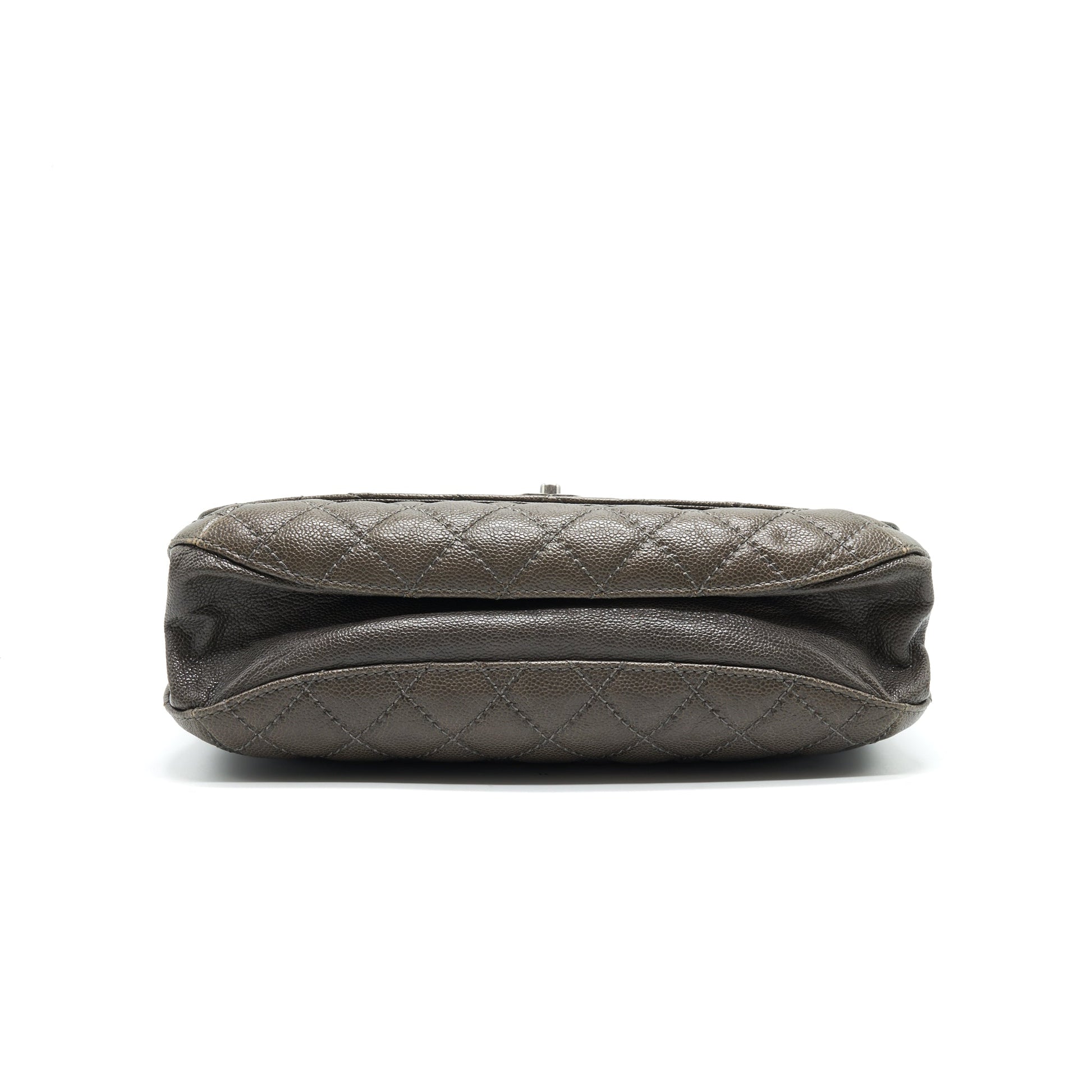 Chanel Seasonal Jumbo Caviar Flap Bag Grey with Ruthenium Hardware