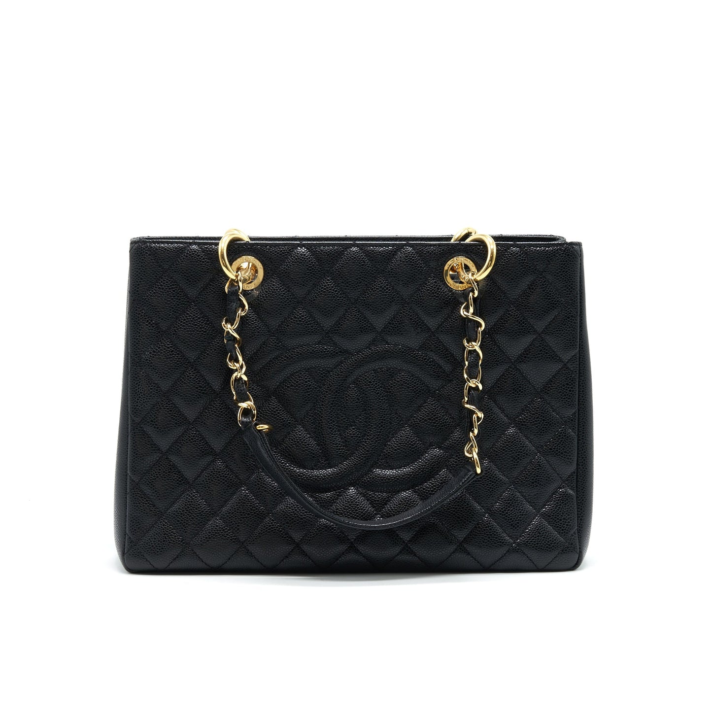 Chanel Grant Shopping Tote Bag GST Black Caviar