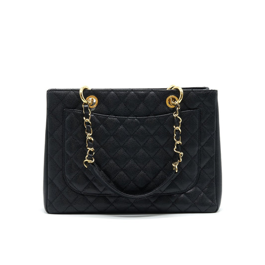 Chanel Grant Shopping Tote Bag GST Black Caviar