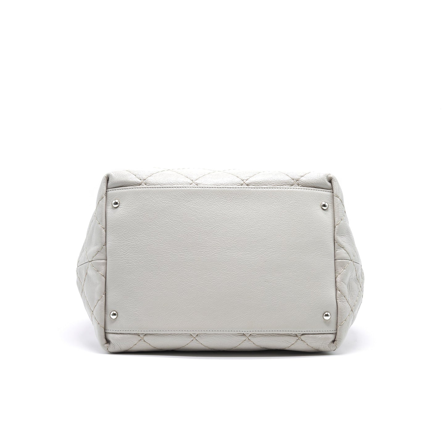 Chanel Caviar Bucket Tote Bag Grey Serial15