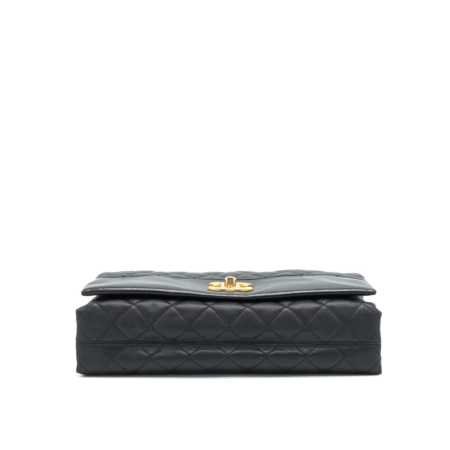 Chanel Large Single Flap Bag Calfskin Black