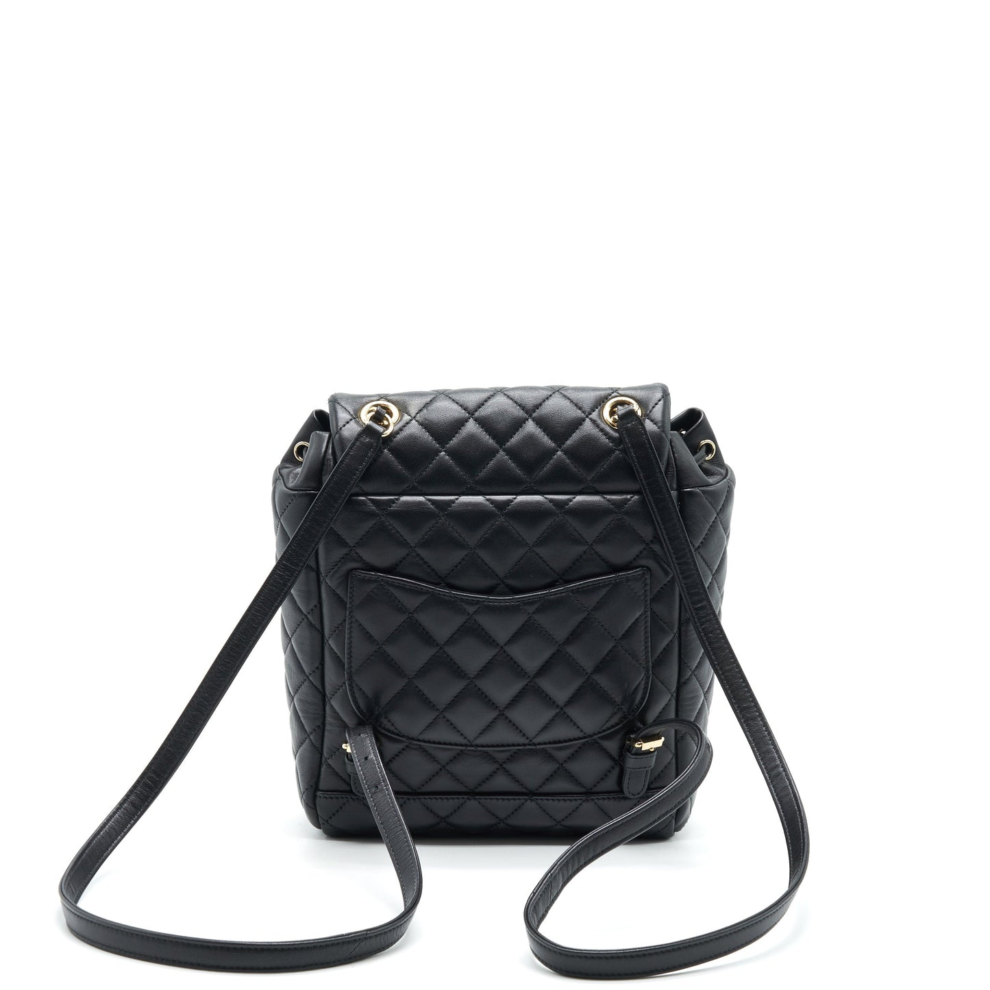 CHANEL QUILTED LAMBSKIN URBAN SPIRIT BACKPACK BLACK