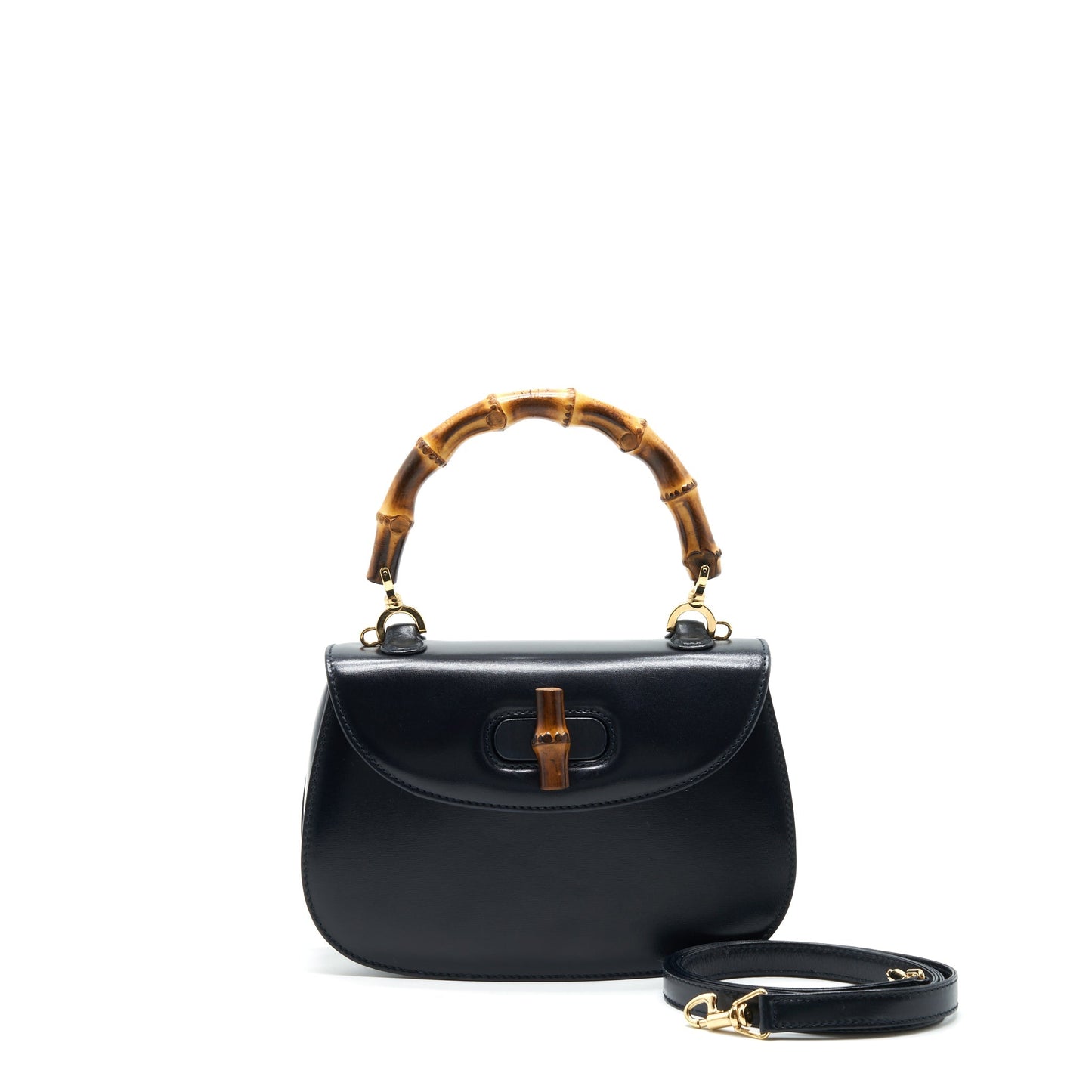 Gucci Bamboo Small Top Handle Bag Black