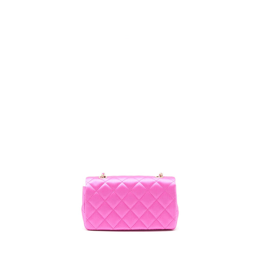Chanel extra mini Rectangular flap Bag Silk Pink