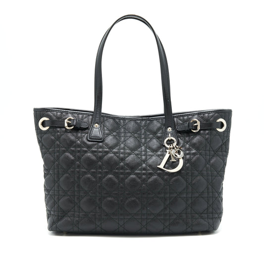 Dior Lady Dior Tote Purse Canvas Black