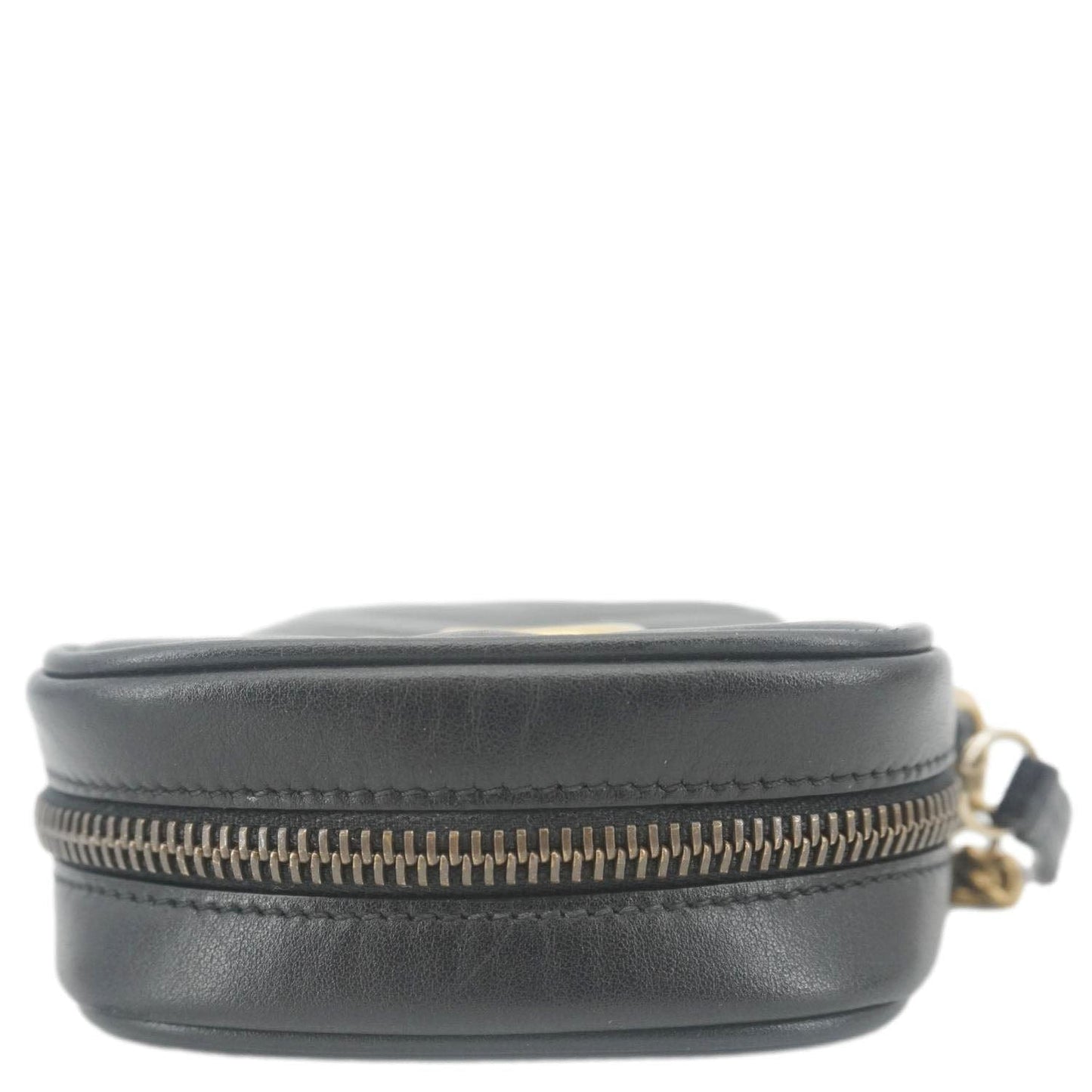 GUCCI GG Marmont Mini Matelasse Leather Crossbody Bag Black 598597