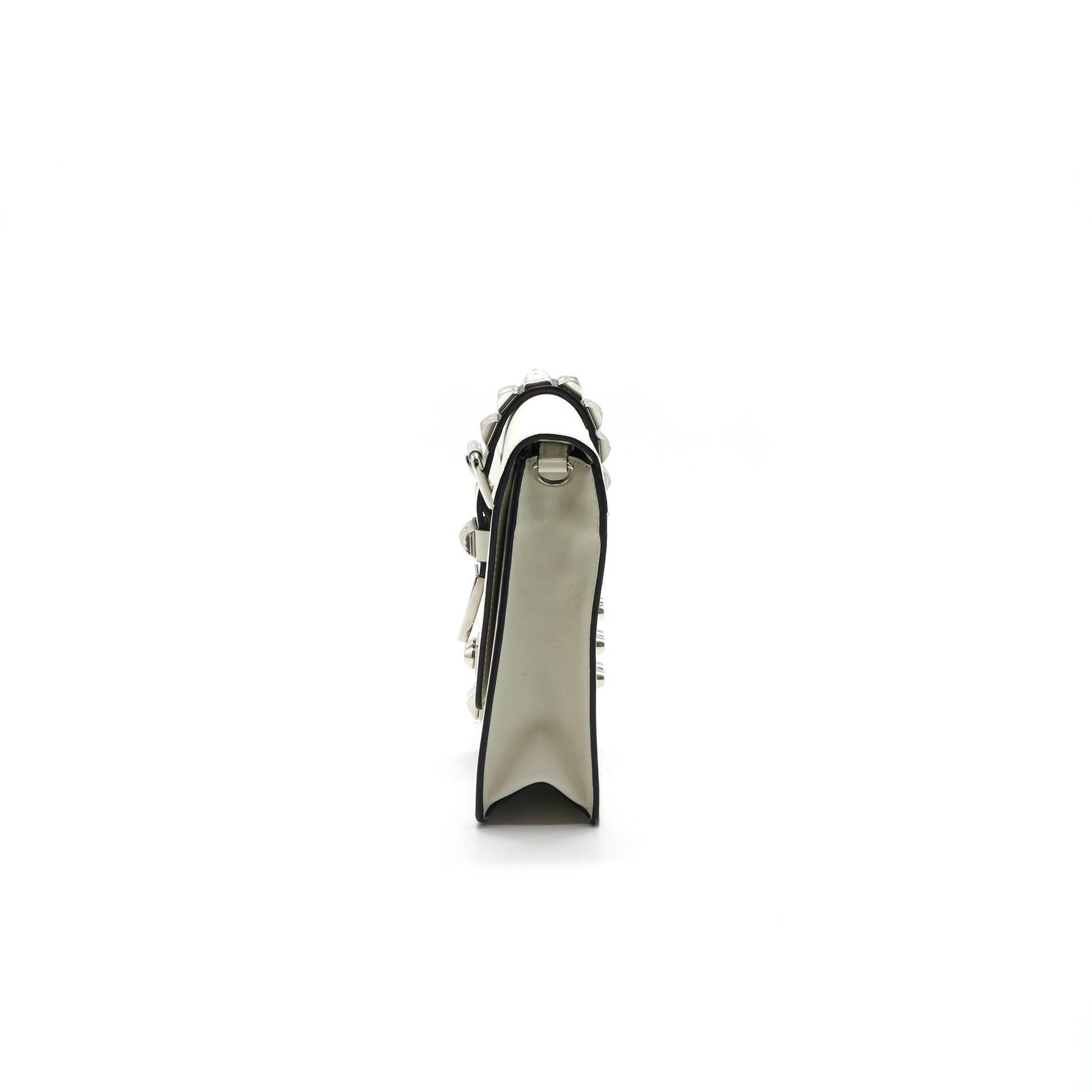 Prada Woman's Messenger Bag White with SHW