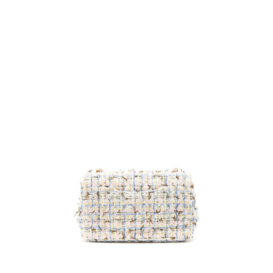 Chanel rectangular mini flap Bag tweed multicolour L