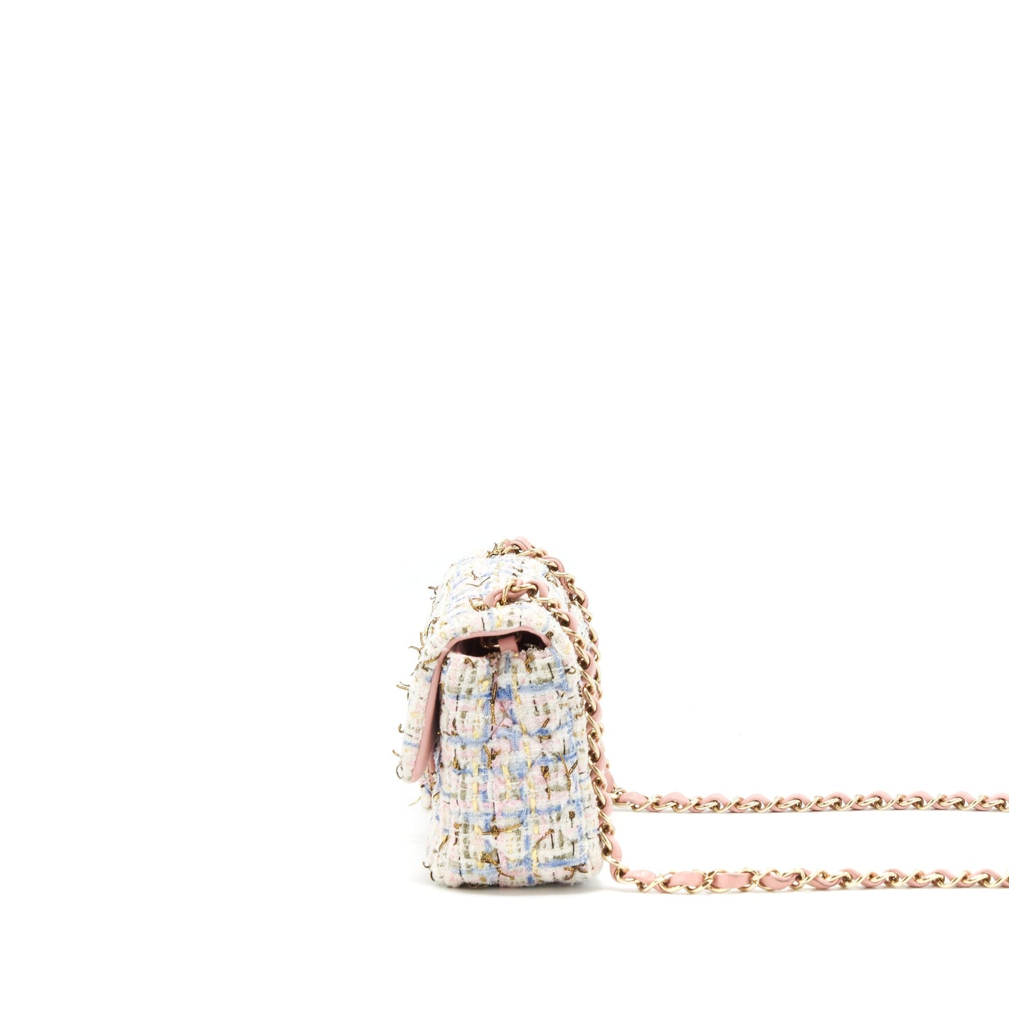 Chanel rectangular mini flap Bag tweed multicolour L