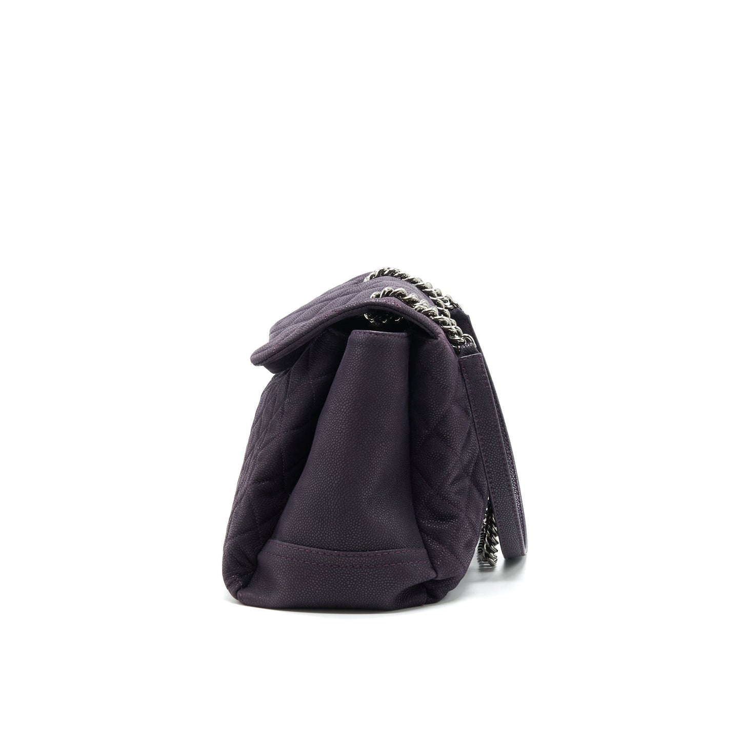 Chanel Flap Tote Bag With Chain Caviar In Purple