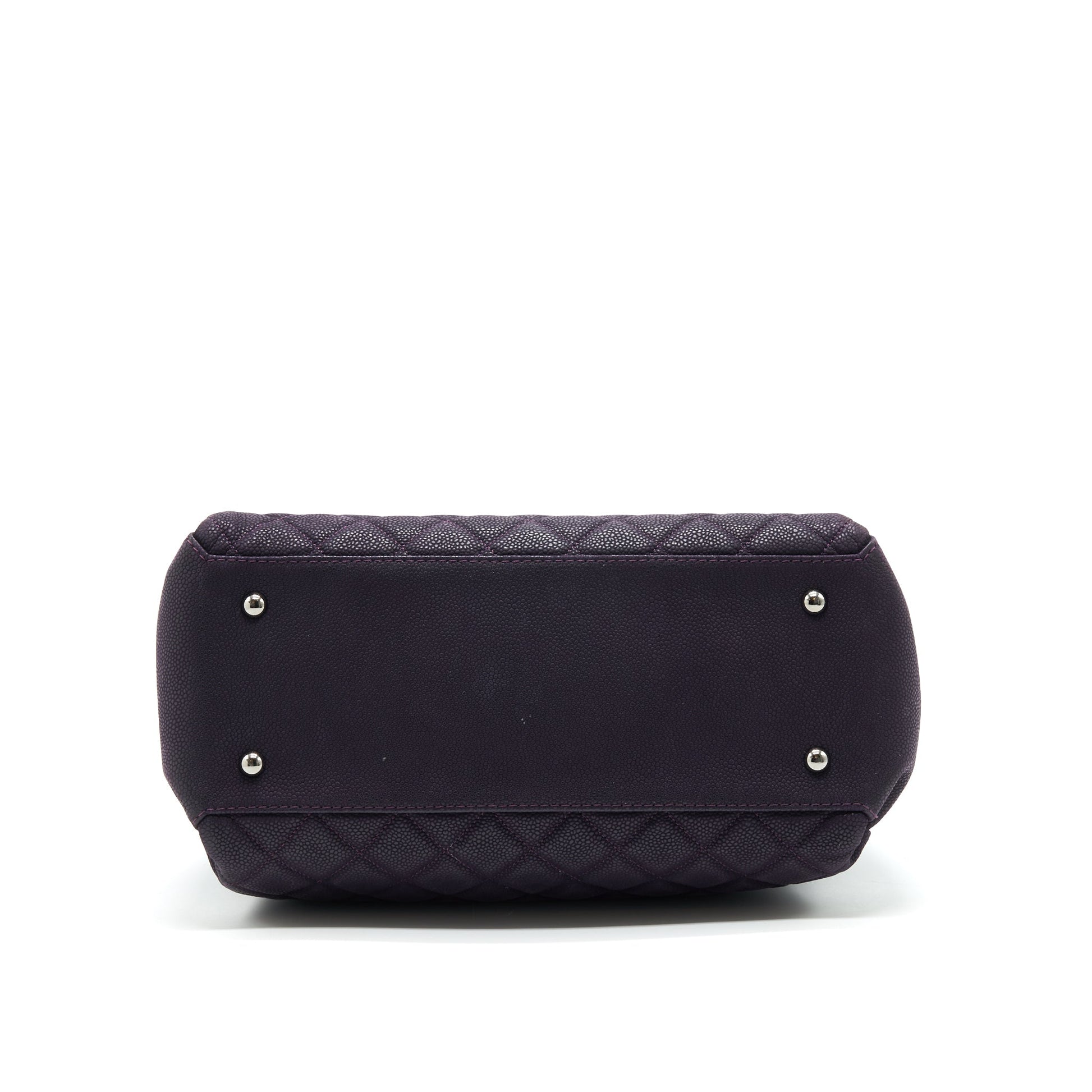 Chanel Flap Tote Bag With Chain Caviar In Purple