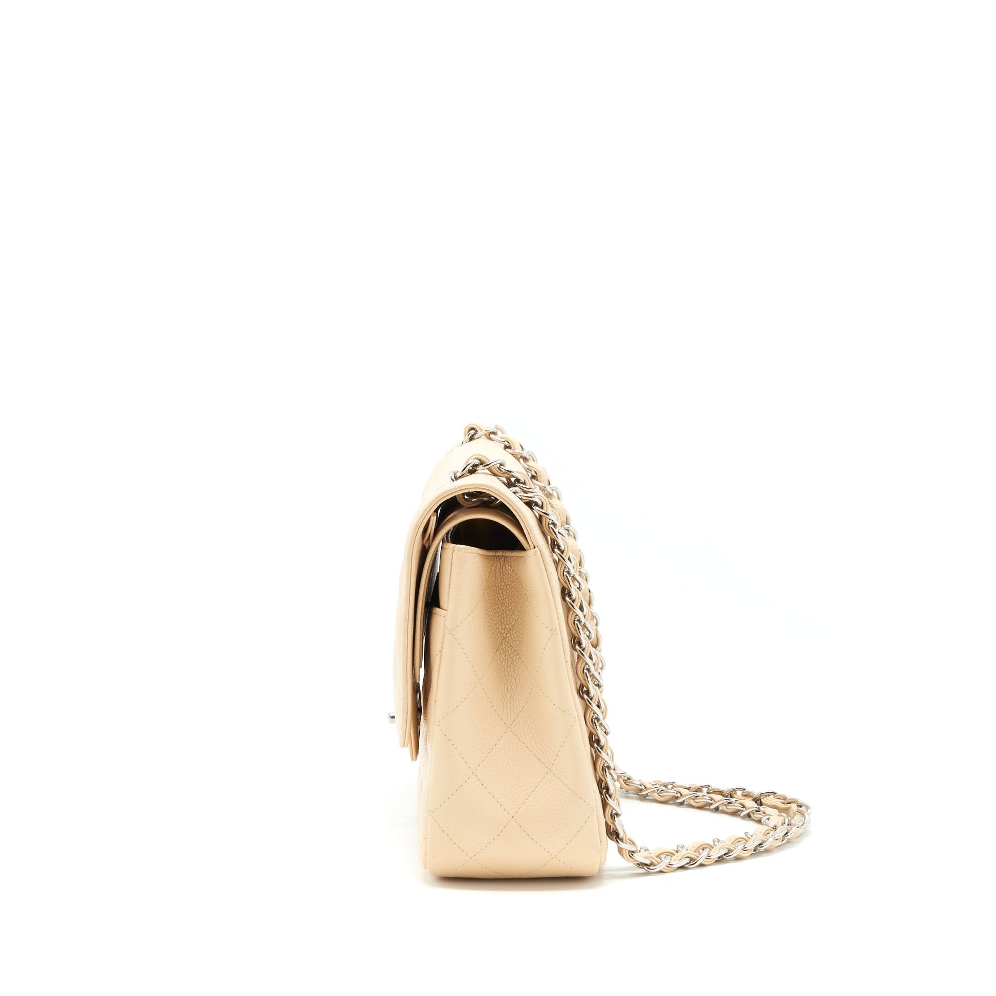 Chanel Classic Jumbo double flap Bag caviar beige