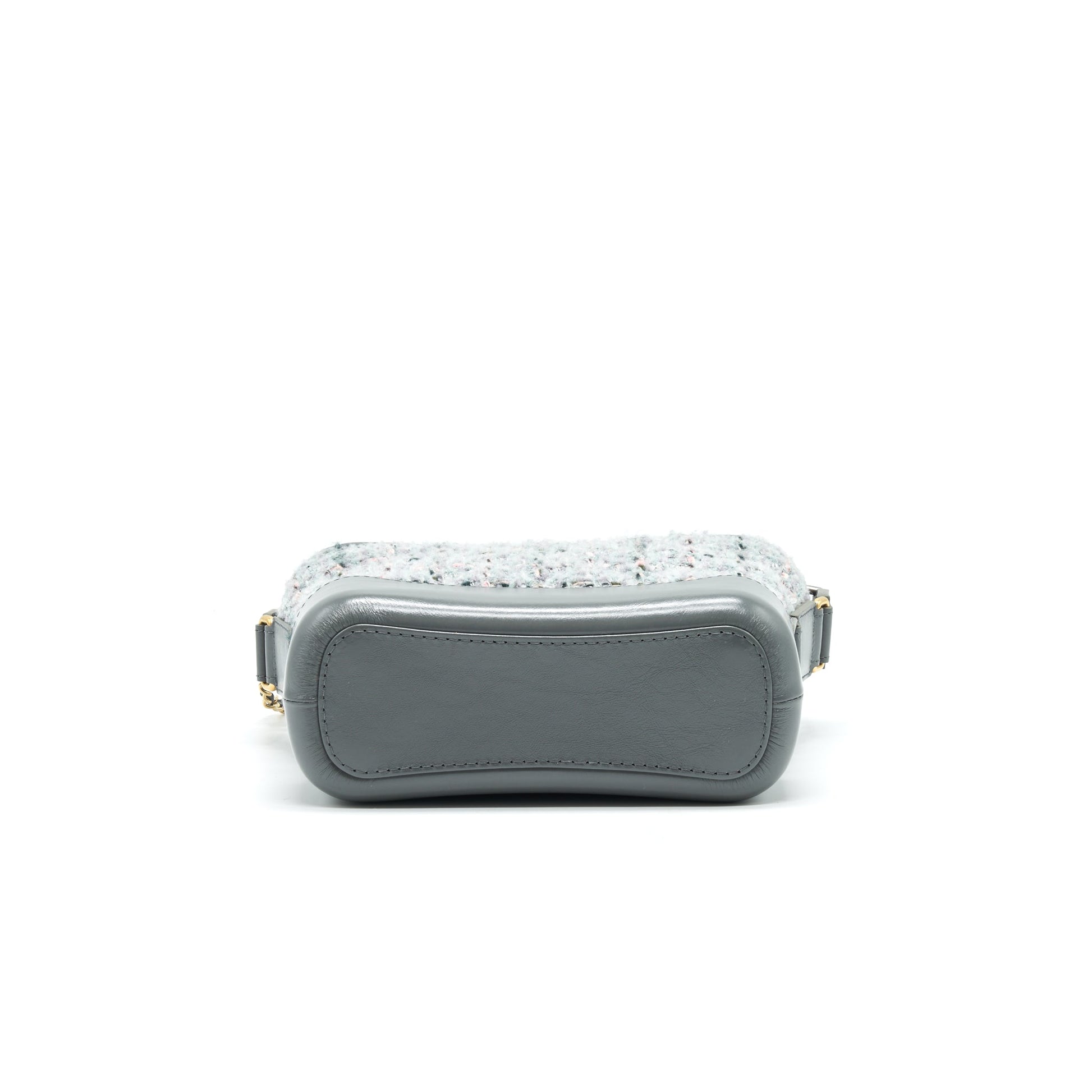 Chanel Small Tweed Gabrielle Hobo Bag Grey