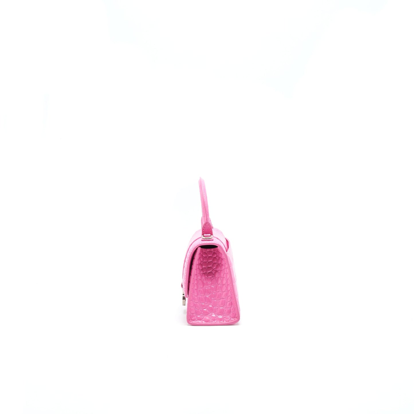 Balenciaga Hourglass croc-effect leather Tote Pink