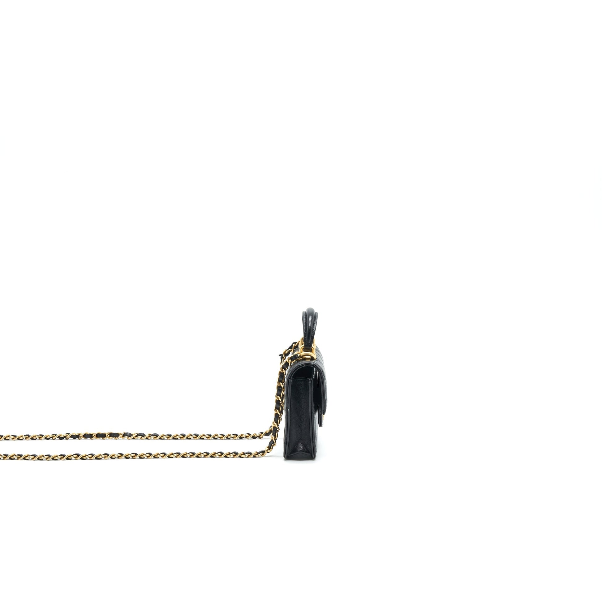 Chanel 2021 flap Coin Purse with Chain black