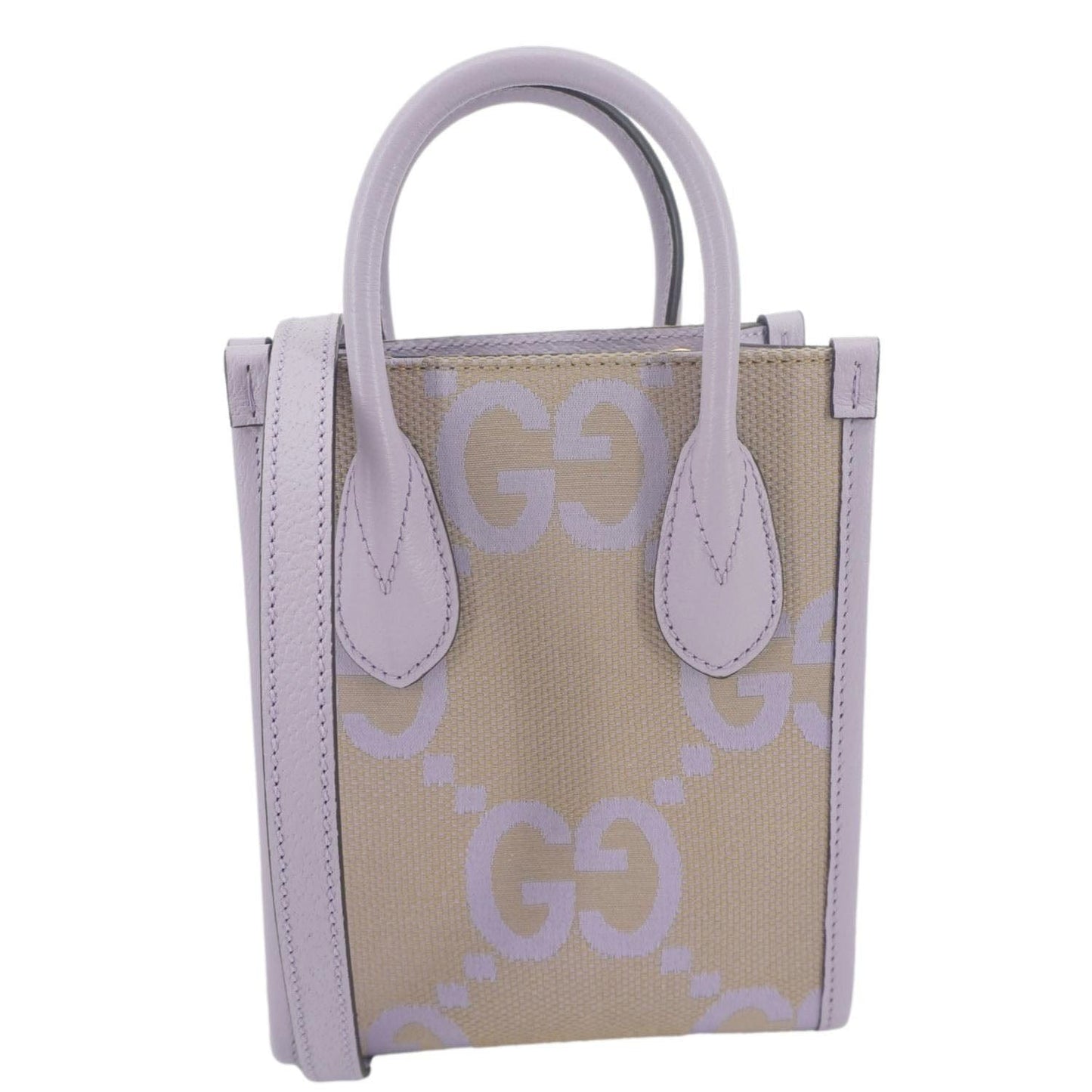GUCCI Jumbo GG Canvas Mini Tote Bag Purple 671623