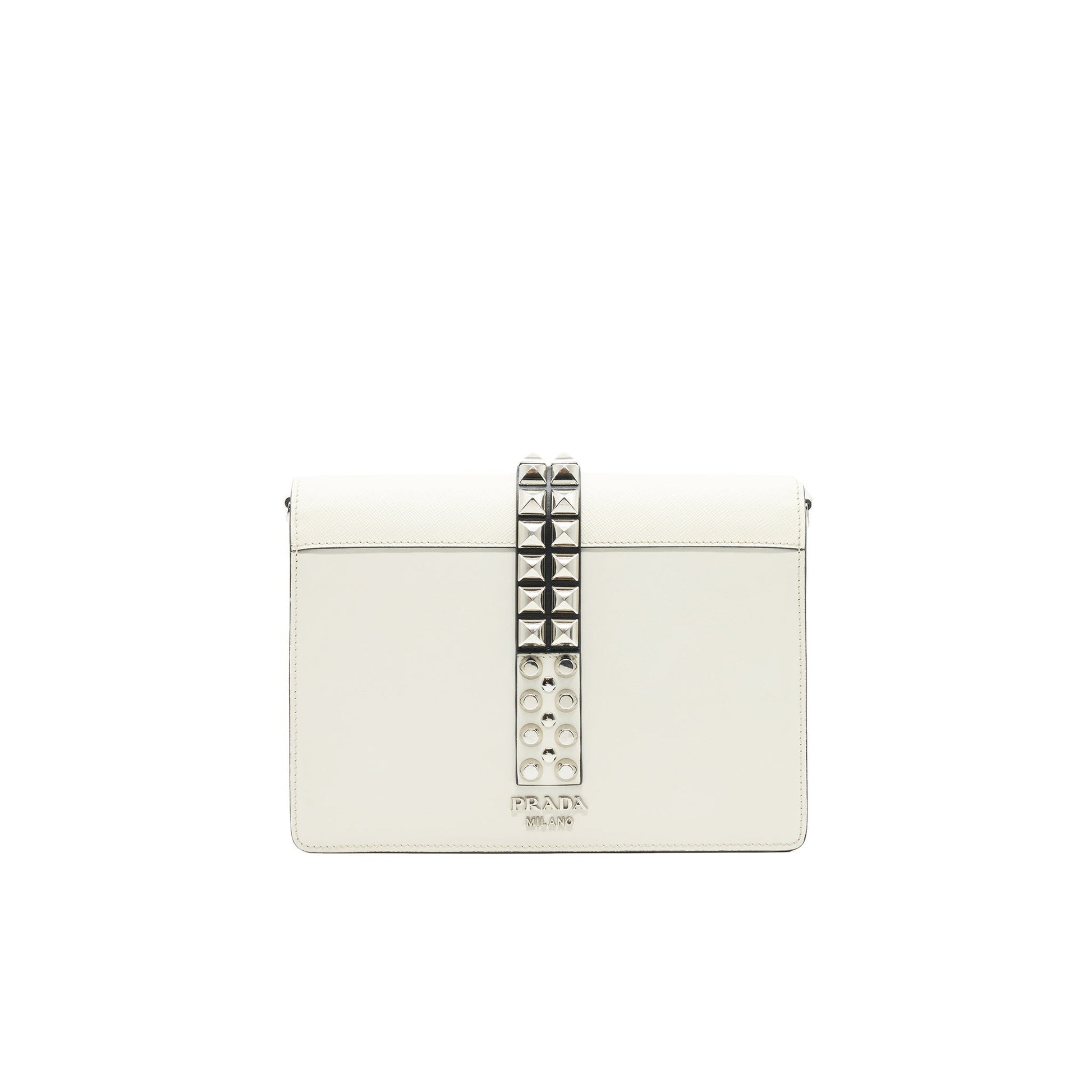 Prada Woman's Messanger Bag White with SHW