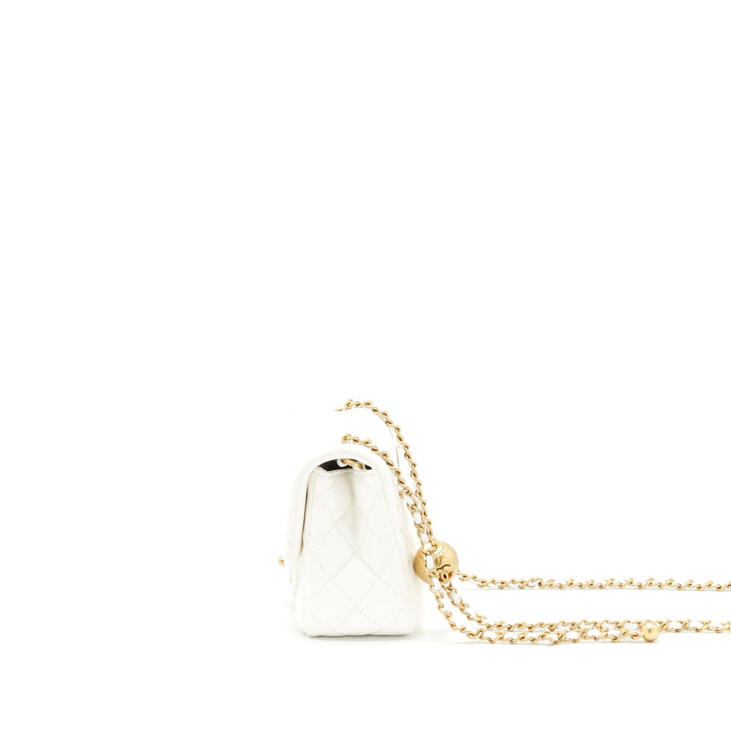 Chanel Pearl Crush Mini Square Flap Bag White