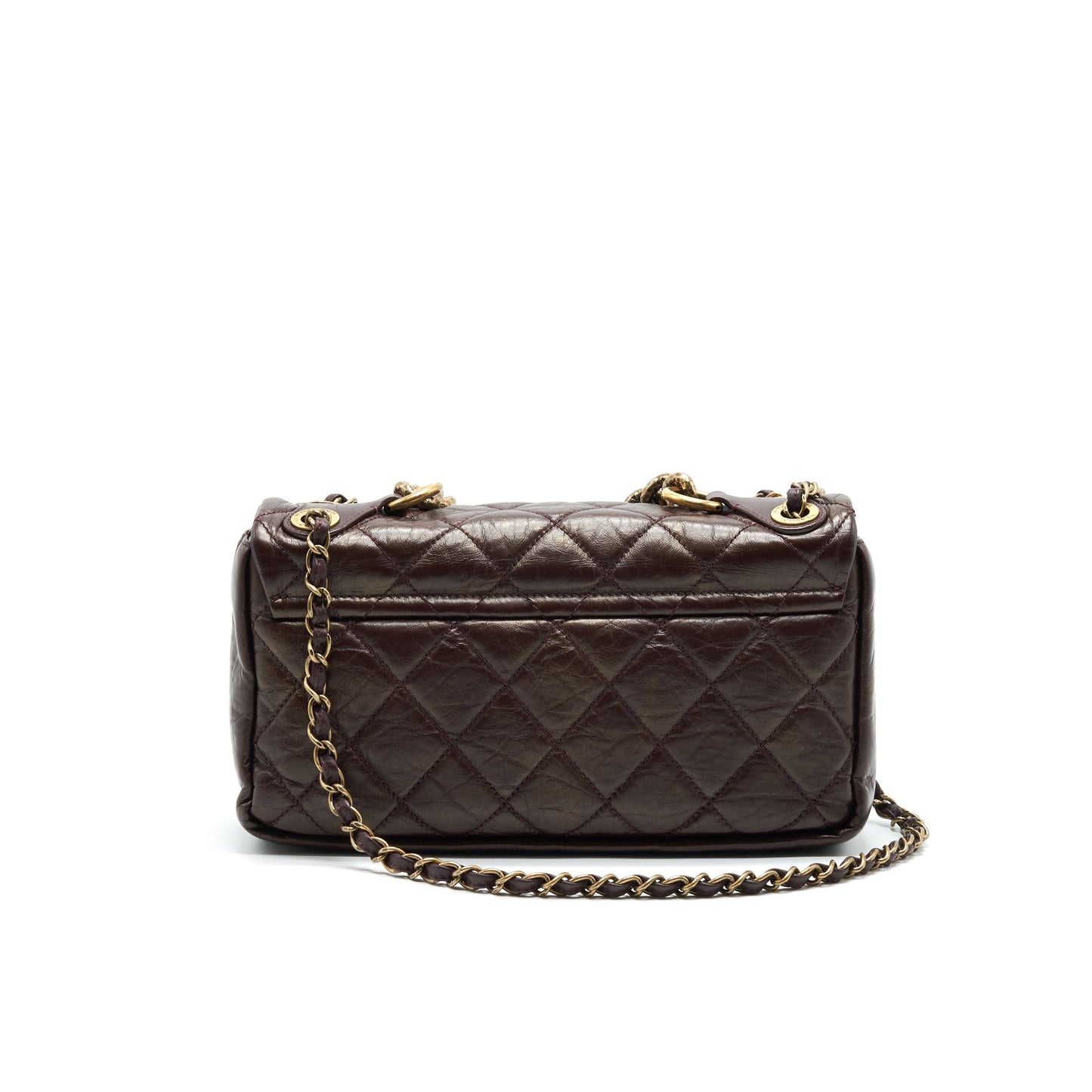 Chanel Calfskin Flap Bag with Chain Burgundy