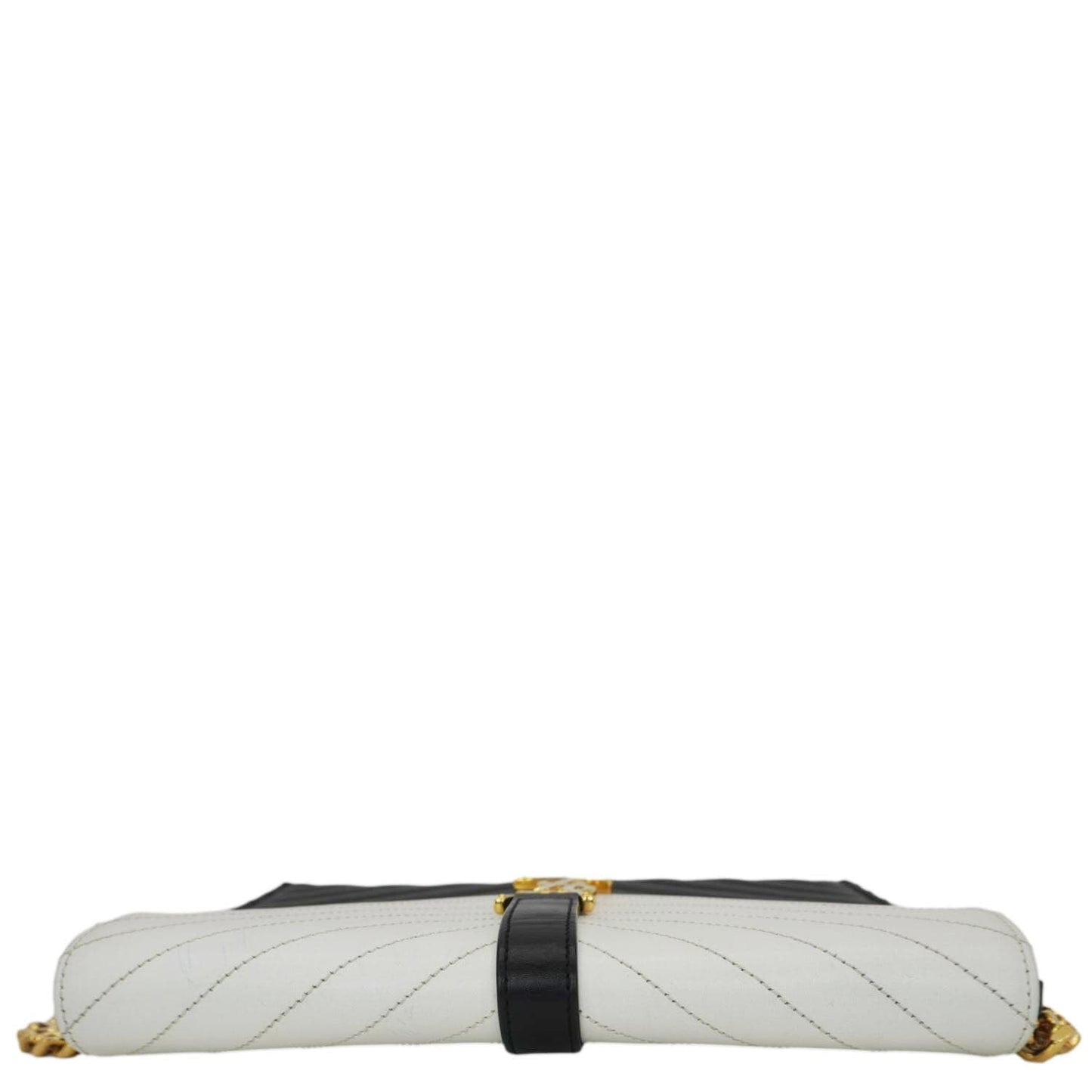 SAINT LAURENT Envelope Leather Chain Shoulder Bag Bicolor