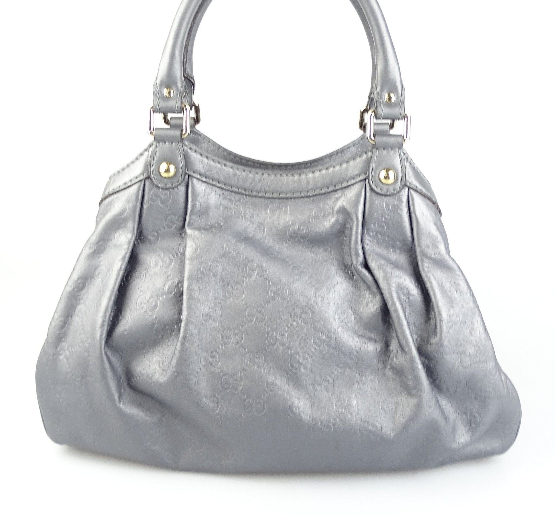 Gucci Guccissima Grey Leather Tote