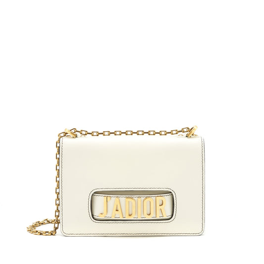Dior J'adior Flap Purse Chain Purse Clutch White