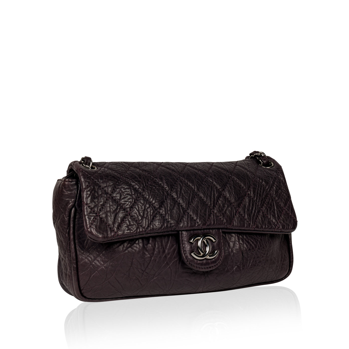 Chanel Distressed Calfskin Shoulder Bag