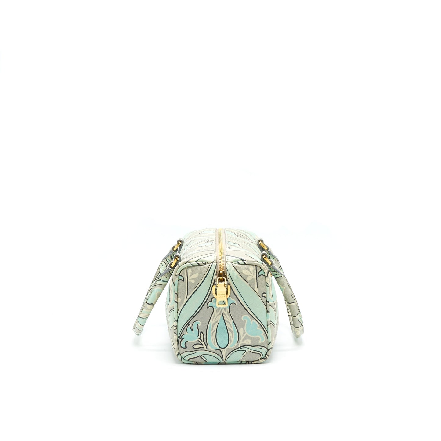 PRADA Print anise Boston Bag