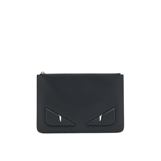 Fendi monster Clutch so black