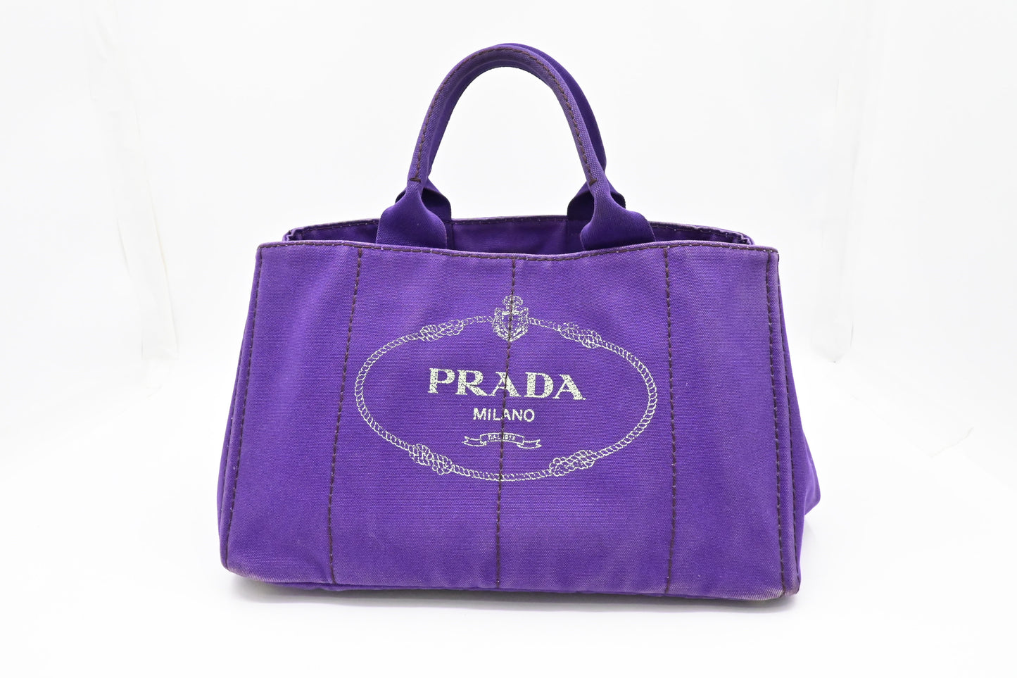 Prada Canapa Tote in Viola Canvas