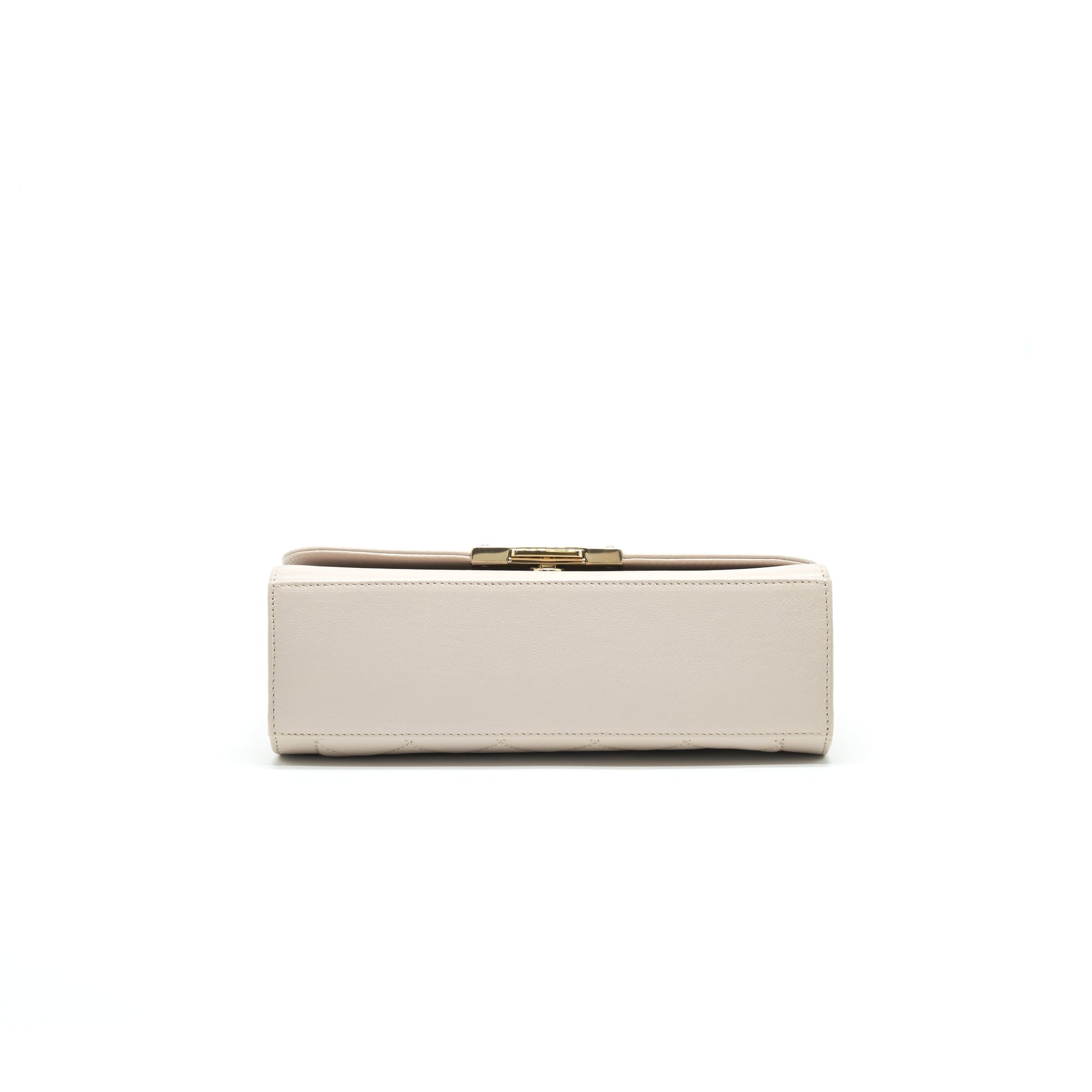Chanel Calfskin Quilted Flap Bag Beigh L