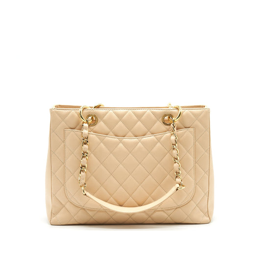 Chanel Grand Shopping Tote Bag Caviar Beige Serial 16