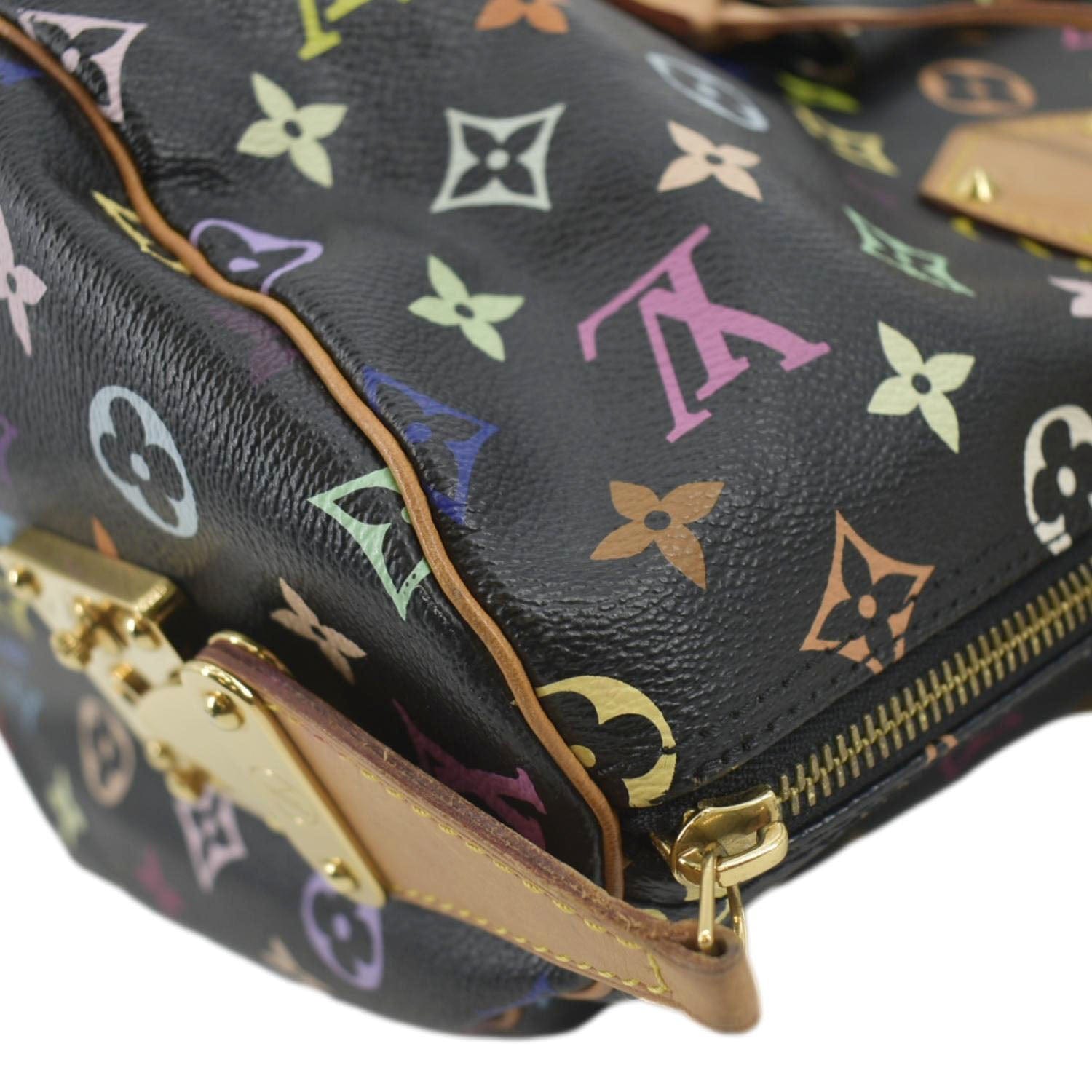LOUIS VUITTON 40 Monogram Multicolor Satchel Bag Black