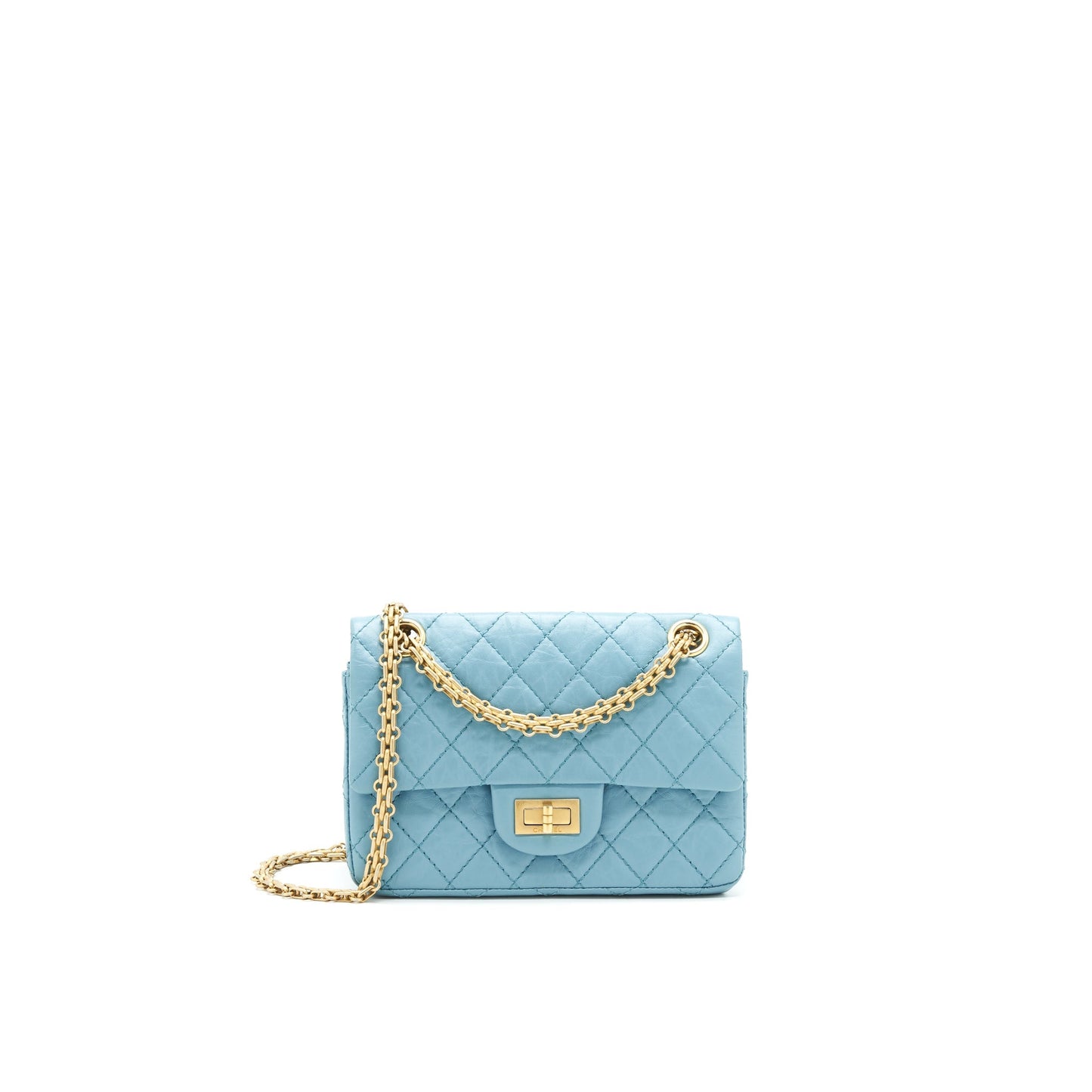 CHANEL MINI 2.55 REISSUE HANDBAG BLUE