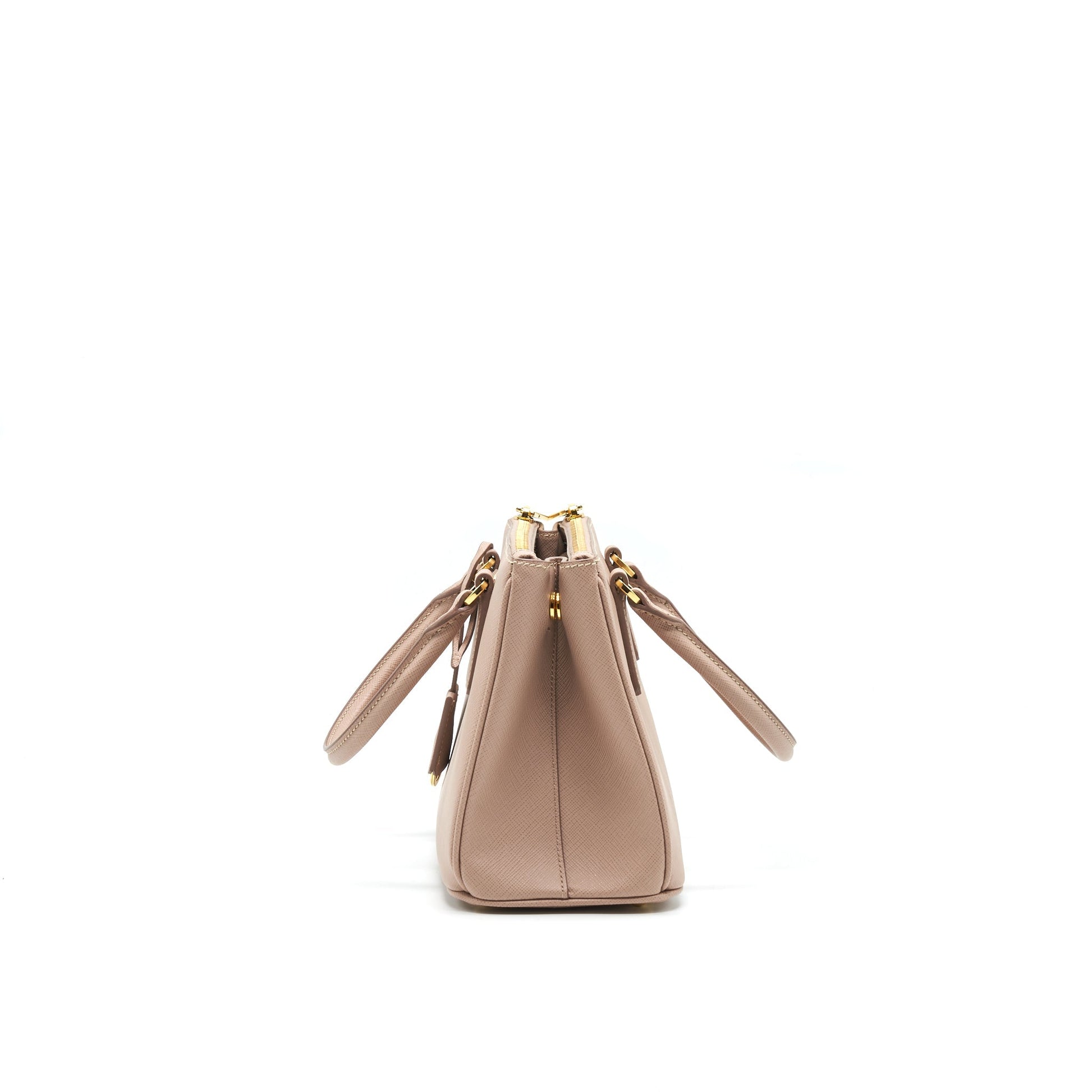 PRADA SAFFIANO LEATHER MINI BEIGE WITH STRAP
