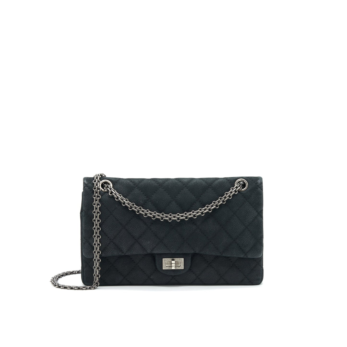 CHANEL 2.55 226 REISSUE BAG IN CAVIAR BLACK