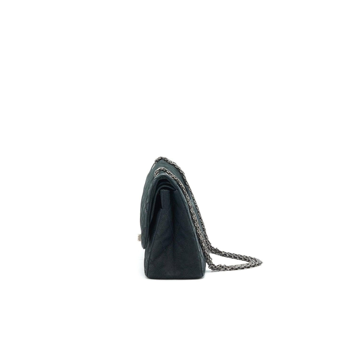CHANEL 2.55 226 REISSUE BAG IN CAVIAR BLACK