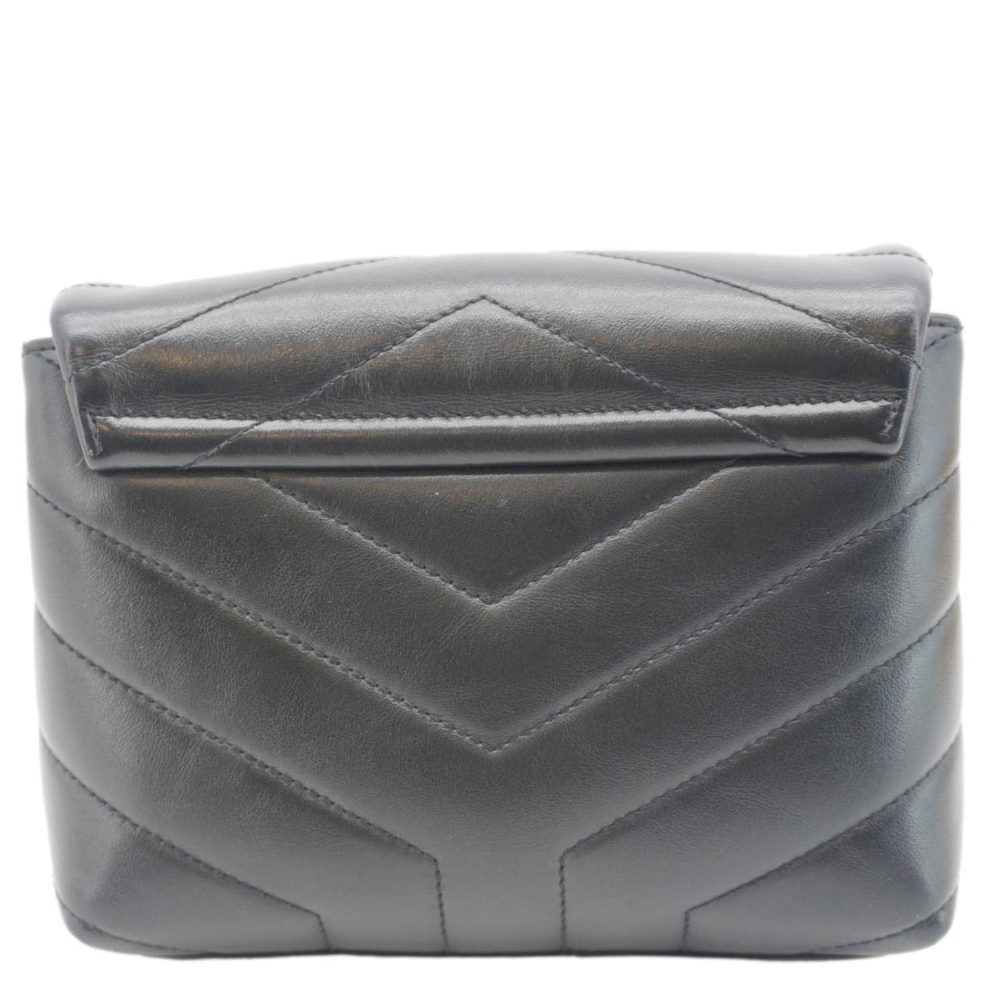 SAINT LAURENT Loulou Toy Calfskin Leather Crossbody Bag Black